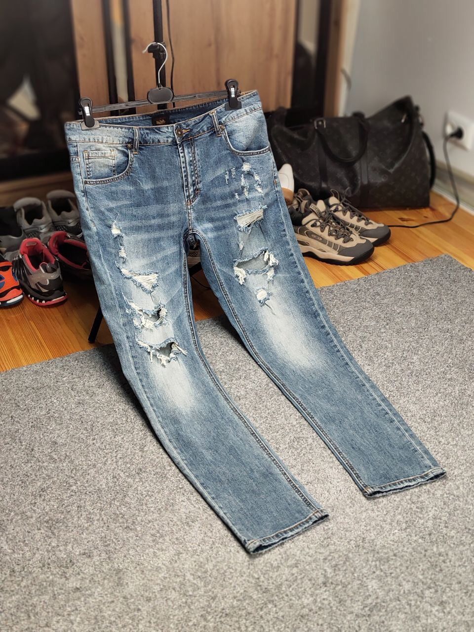 Von Dutch Vintage 90's Von Dutch Kustom Made Distressed Denim Jeans Size US 34 / EU 50 - 23 Thumbnail