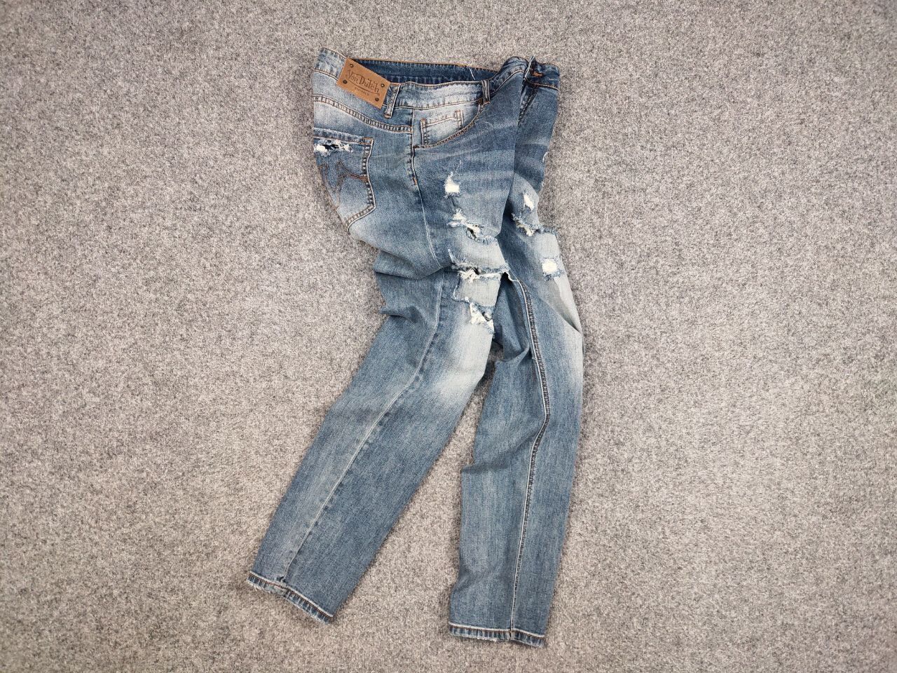 Von Dutch Vintage 90's Von Dutch Kustom Made Distressed Denim Jeans Size US 34 / EU 50 - 18 Thumbnail