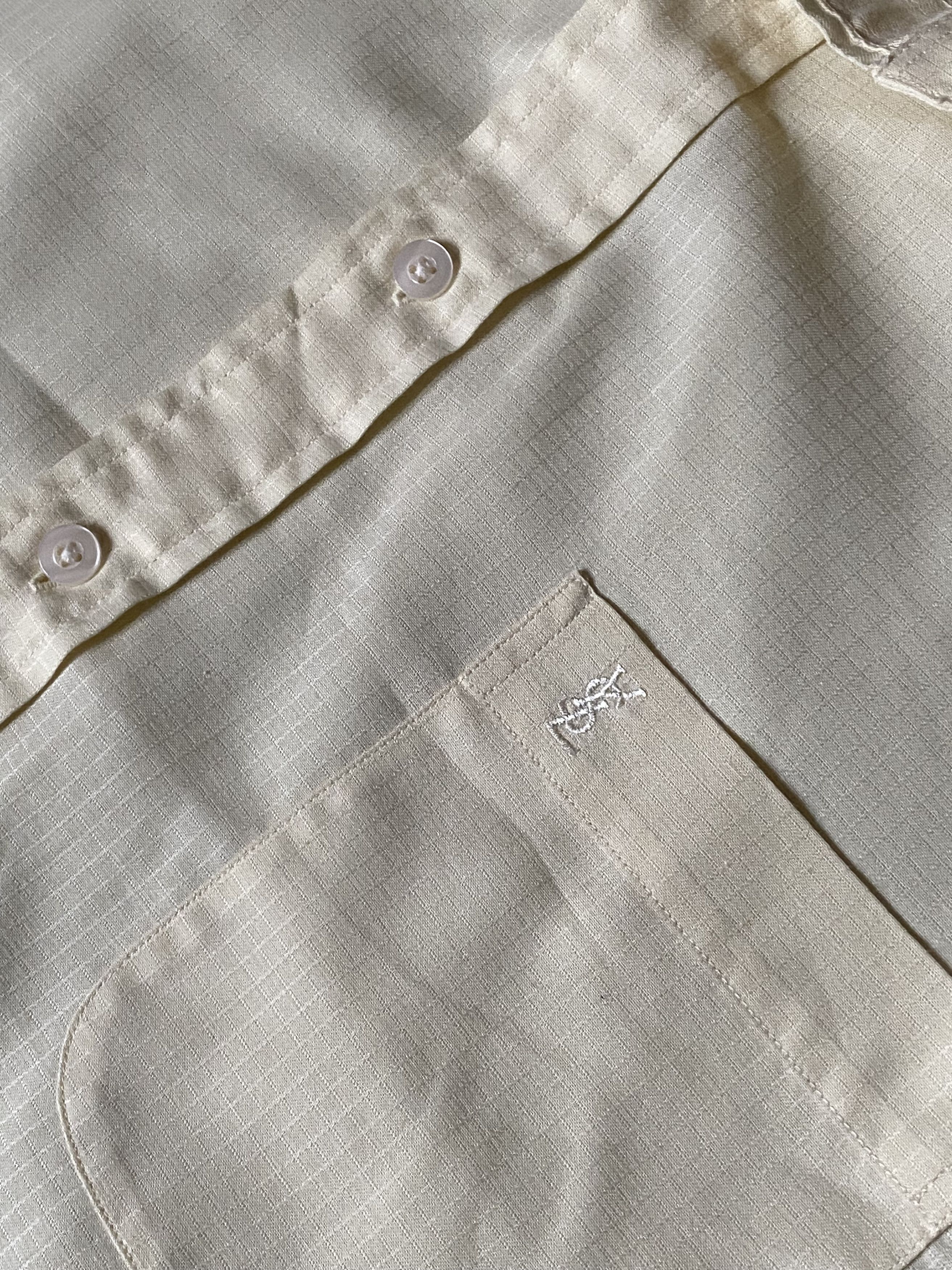 Vintage × Yves Saint Laurent Vintage Ysl Yves Saint Laurent Short Sleeves Shirt Summer Size US XL / EU 56 / 4 - 3 Thumbnail