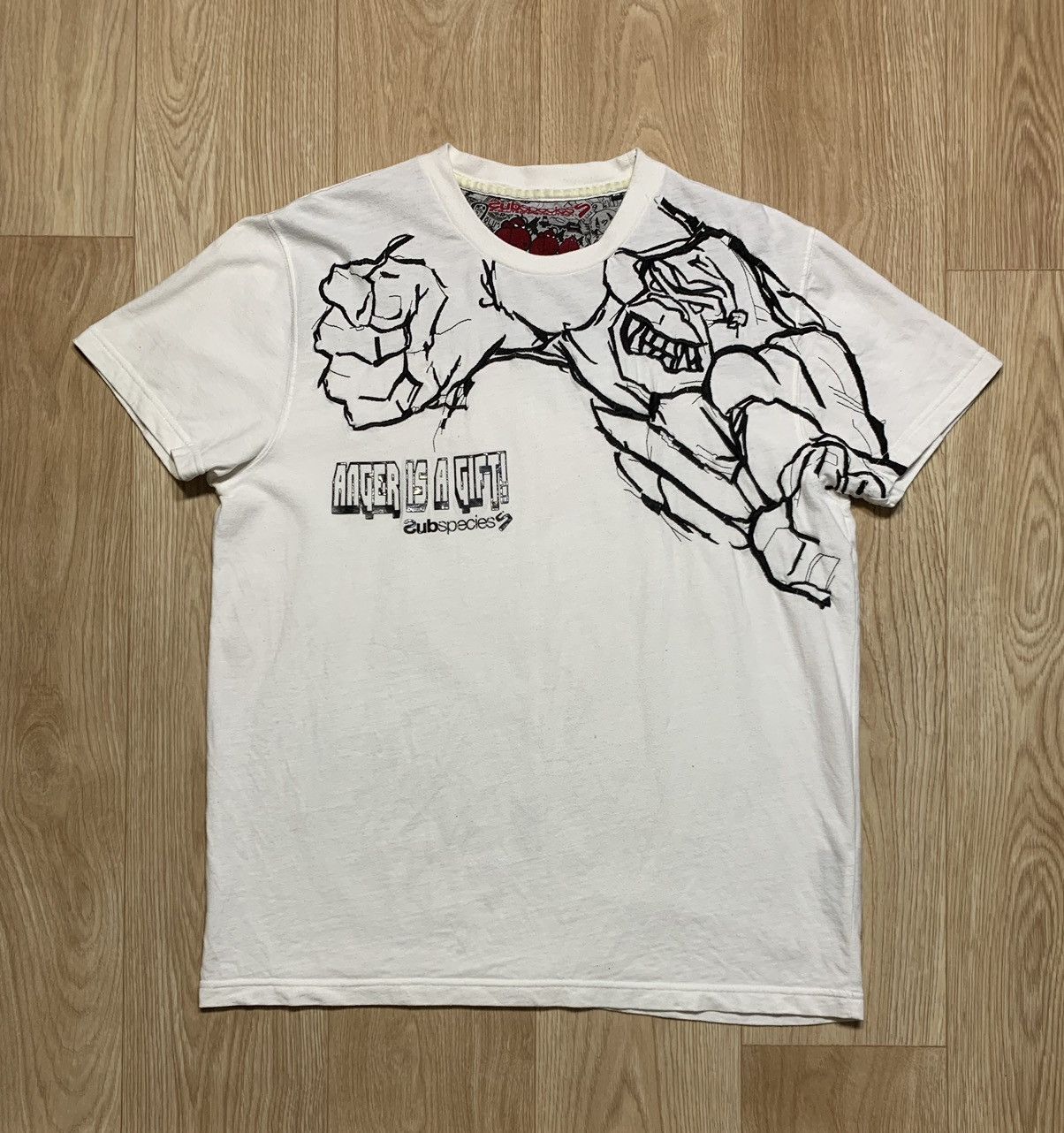 Designer × Vintage SubSpecies Anger is a Gift Evolution Revolution T-Shirt Size US M / EU 48-50 / 2 - 1 Thumbnail