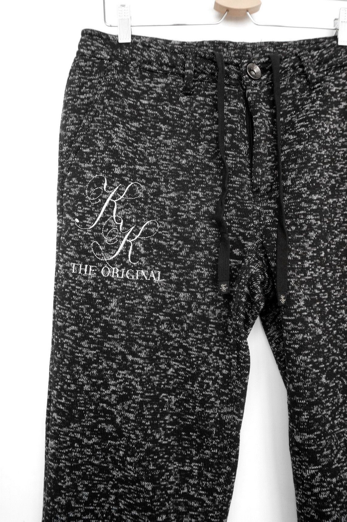 Karl Kani Rare 🔥 KARL KANI Drawstring Thick Polyester Pants Size US 35 - 2 Thumbnail