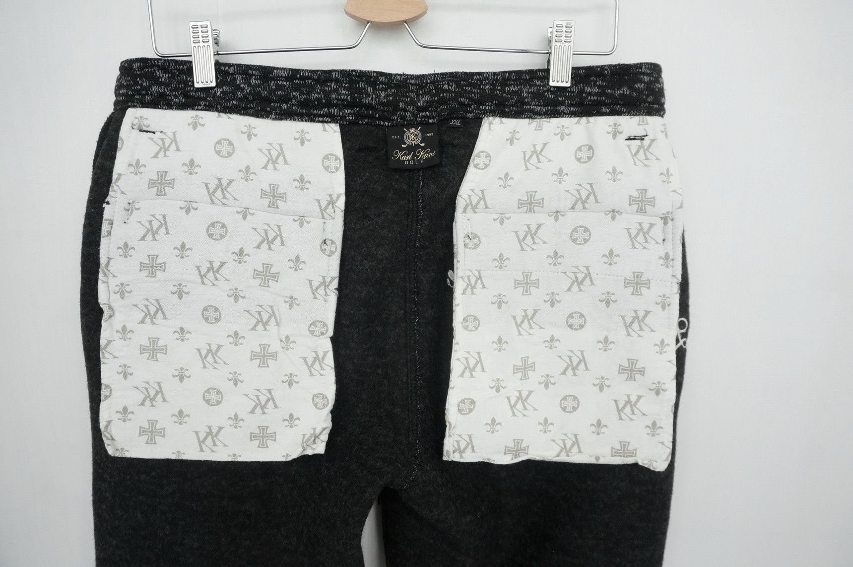 Karl Kani Rare 🔥 KARL KANI Drawstring Thick Polyester Pants Size US 35 - 20 Thumbnail