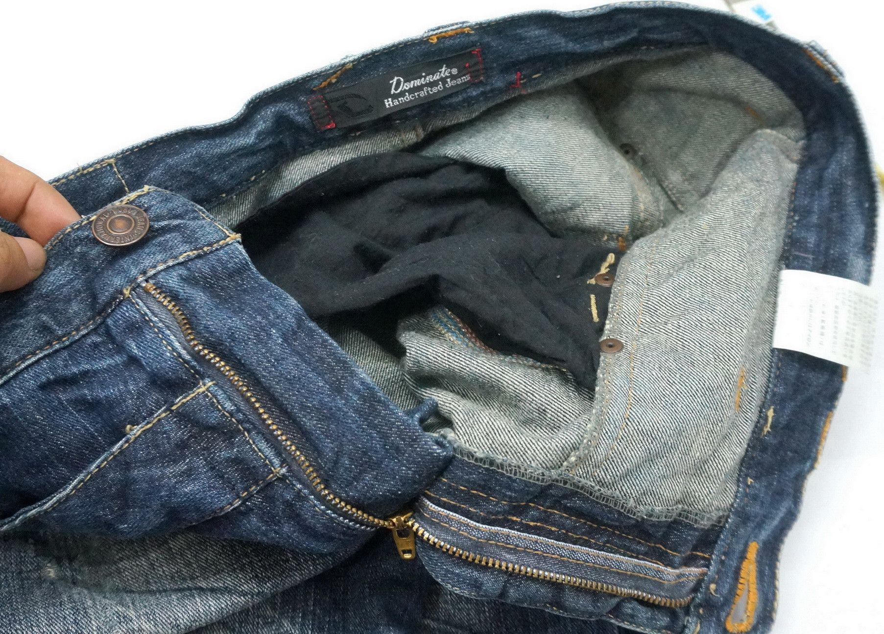 Handmade 🔥 Dope DOMINATE Japan Double Waist Distressed Jeans Size US 32 / EU 48 - 16 Thumbnail