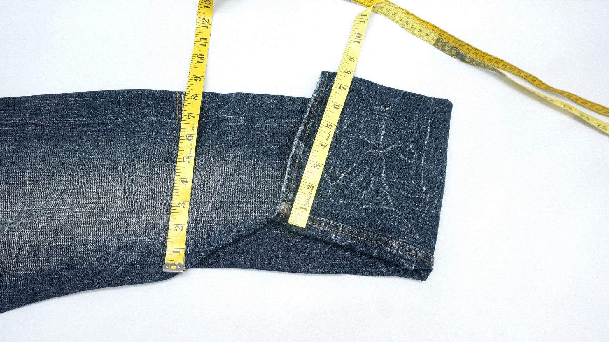 Handmade 🔥 Dope DOMINATE Japan Double Waist Distressed Jeans Size US 32 / EU 48 - 14 Thumbnail