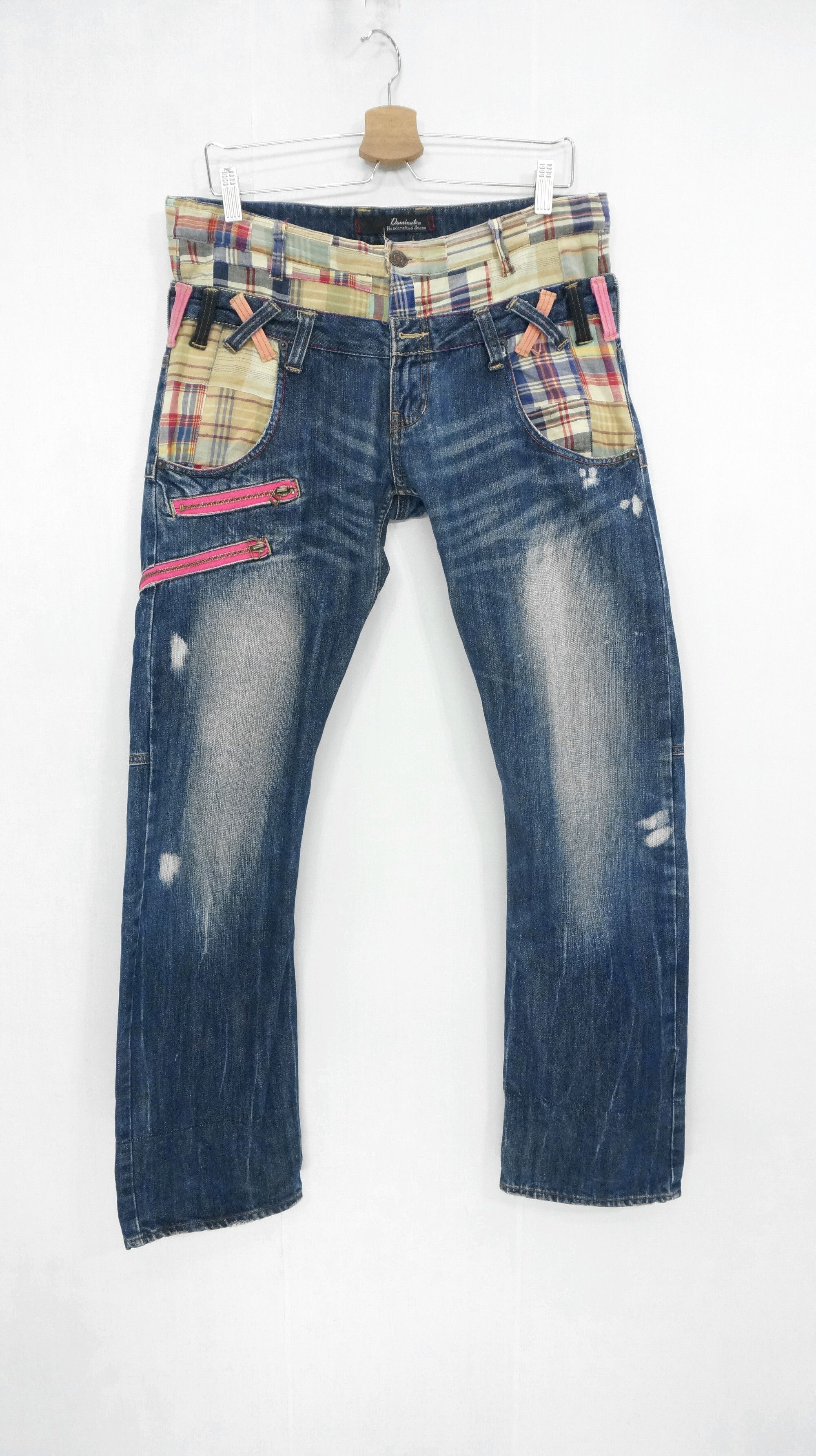 Vintage Fire 🔥 Handcraft DOMINATE Double Waist Japanese Jeans Size US 32 / EU 48 - 4 Thumbnail