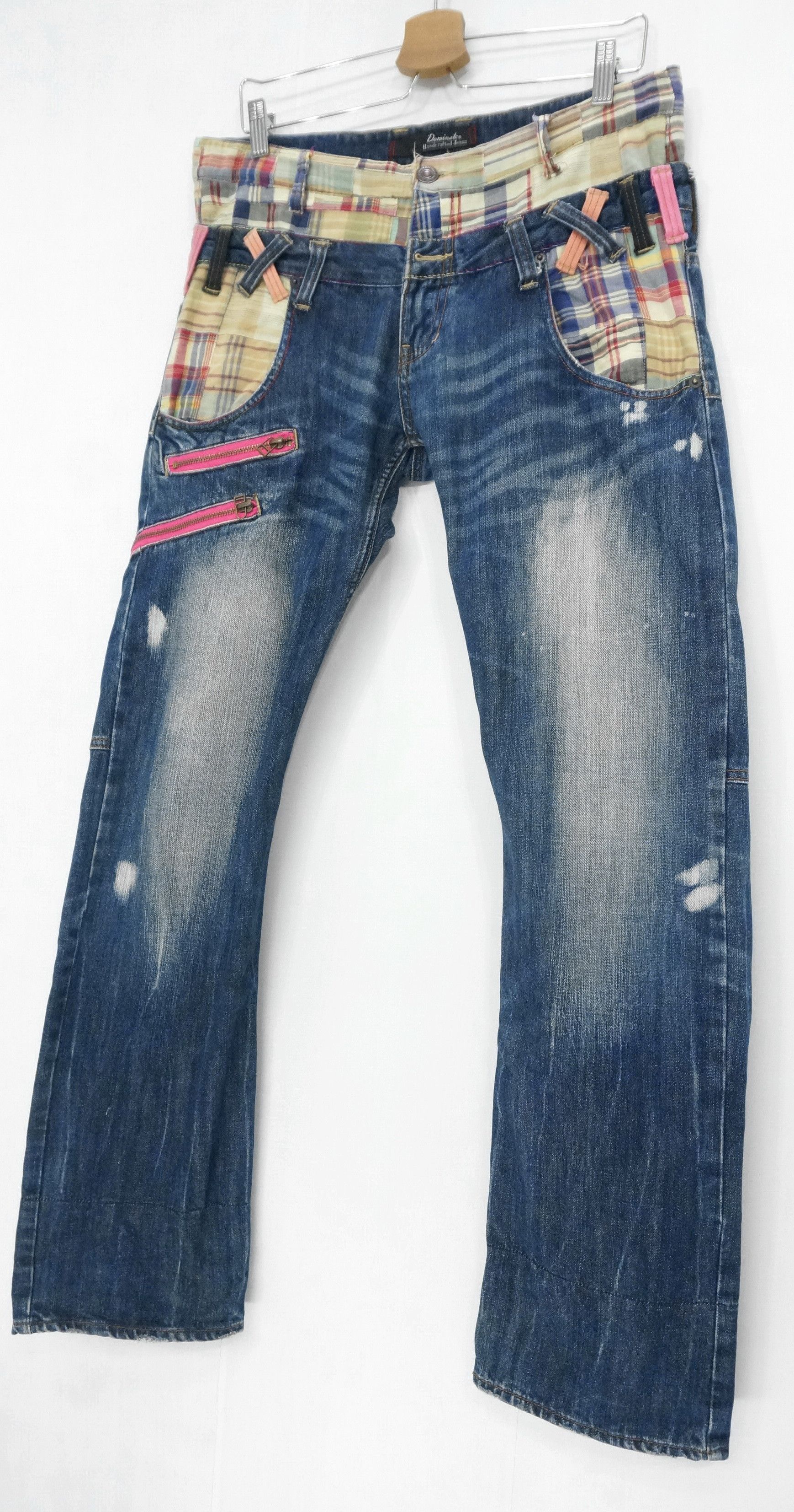 Vintage Fire 🔥 Handcraft DOMINATE Double Waist Japanese Jeans Size US 32 / EU 48 - 3 Thumbnail