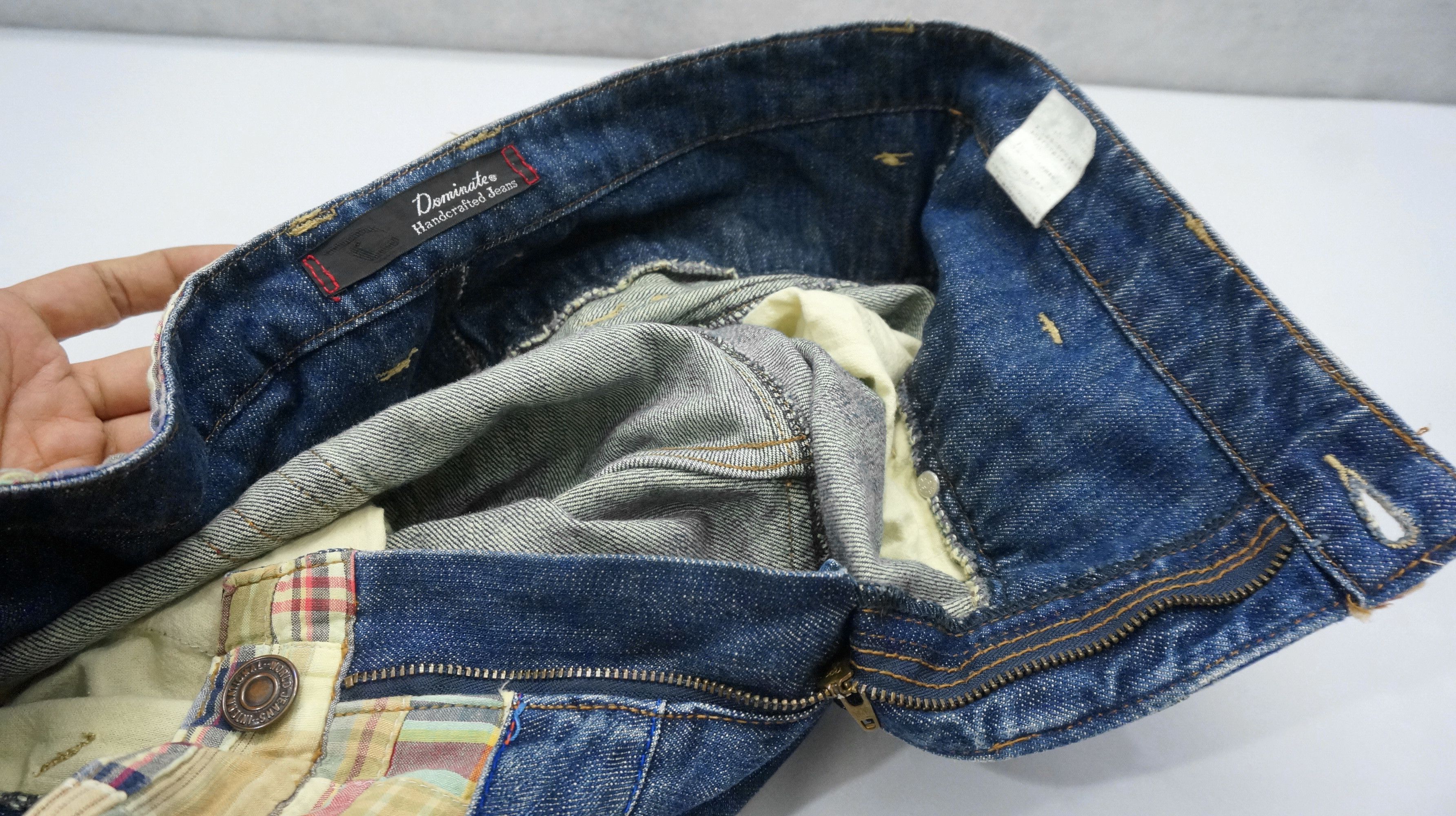 Vintage Fire 🔥 Handcraft DOMINATE Double Waist Japanese Jeans Size US 32 / EU 48 - 21 Thumbnail