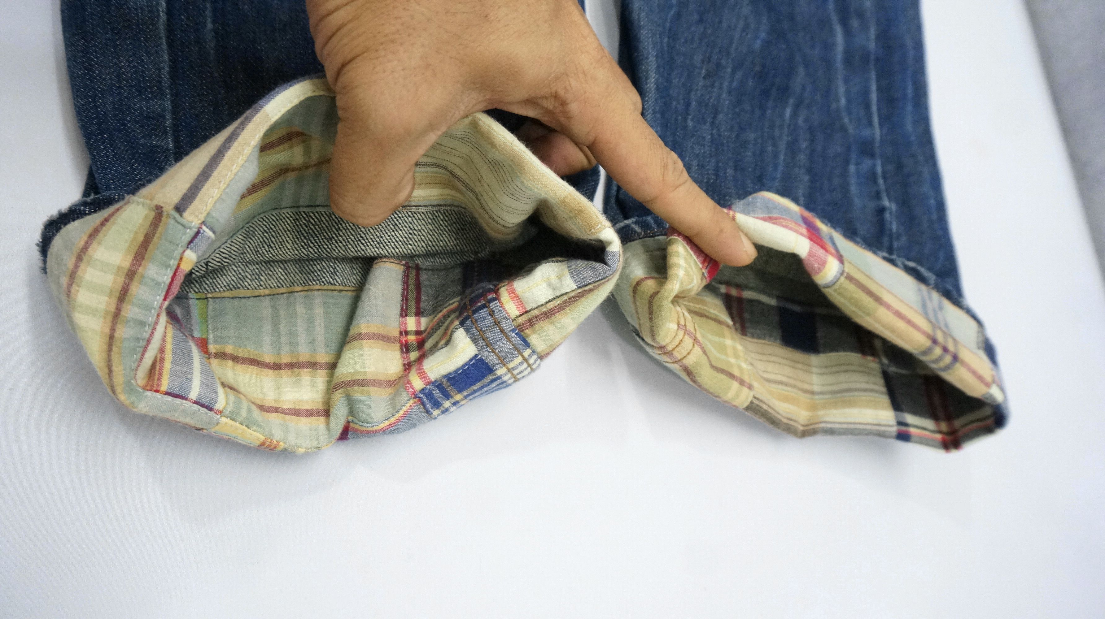 Vintage Fire 🔥 Handcraft DOMINATE Double Waist Japanese Jeans Size US 32 / EU 48 - 22 Thumbnail