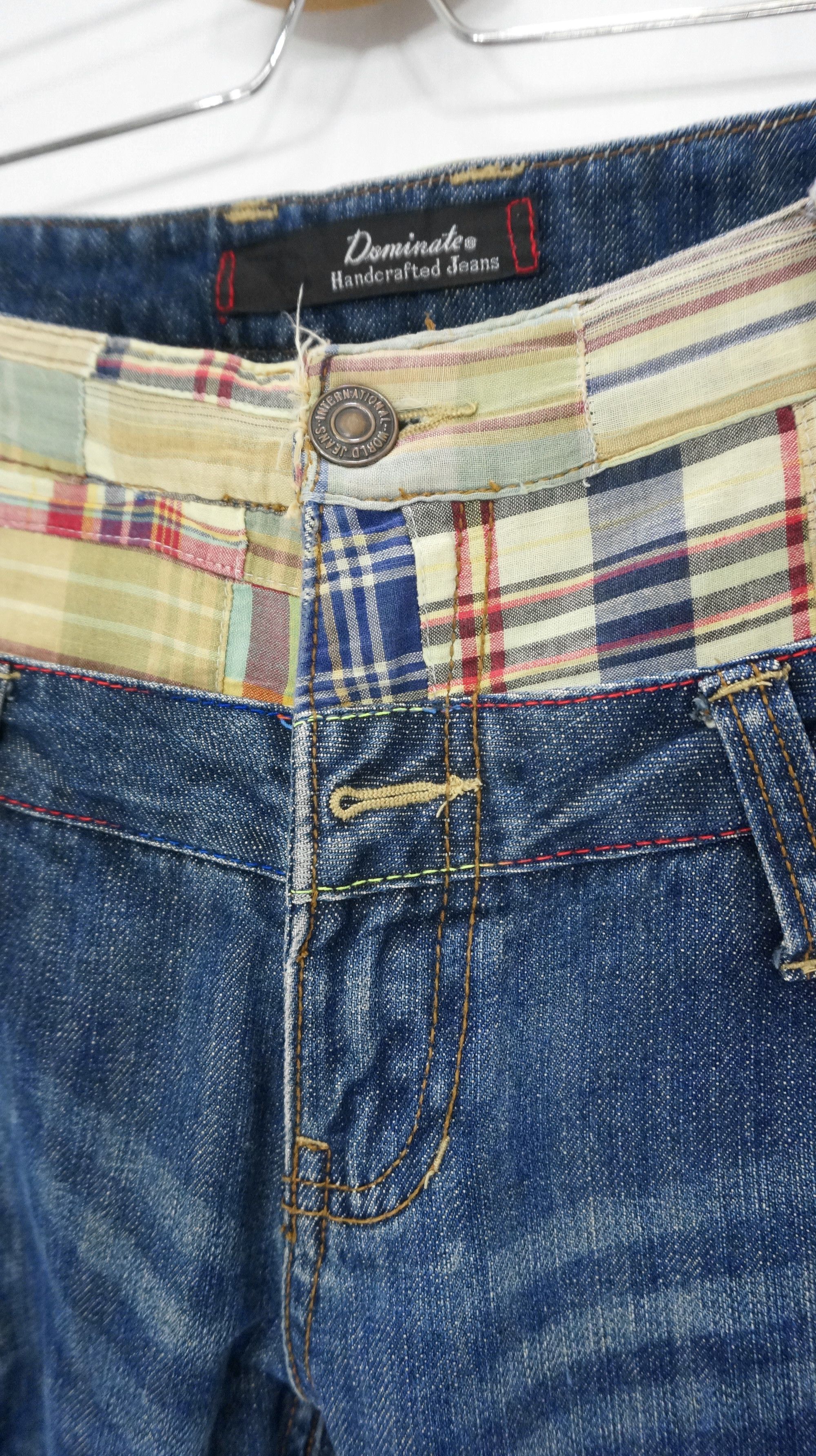 Vintage Fire 🔥 Handcraft DOMINATE Double Waist Japanese Jeans Size US 32 / EU 48 - 6 Thumbnail