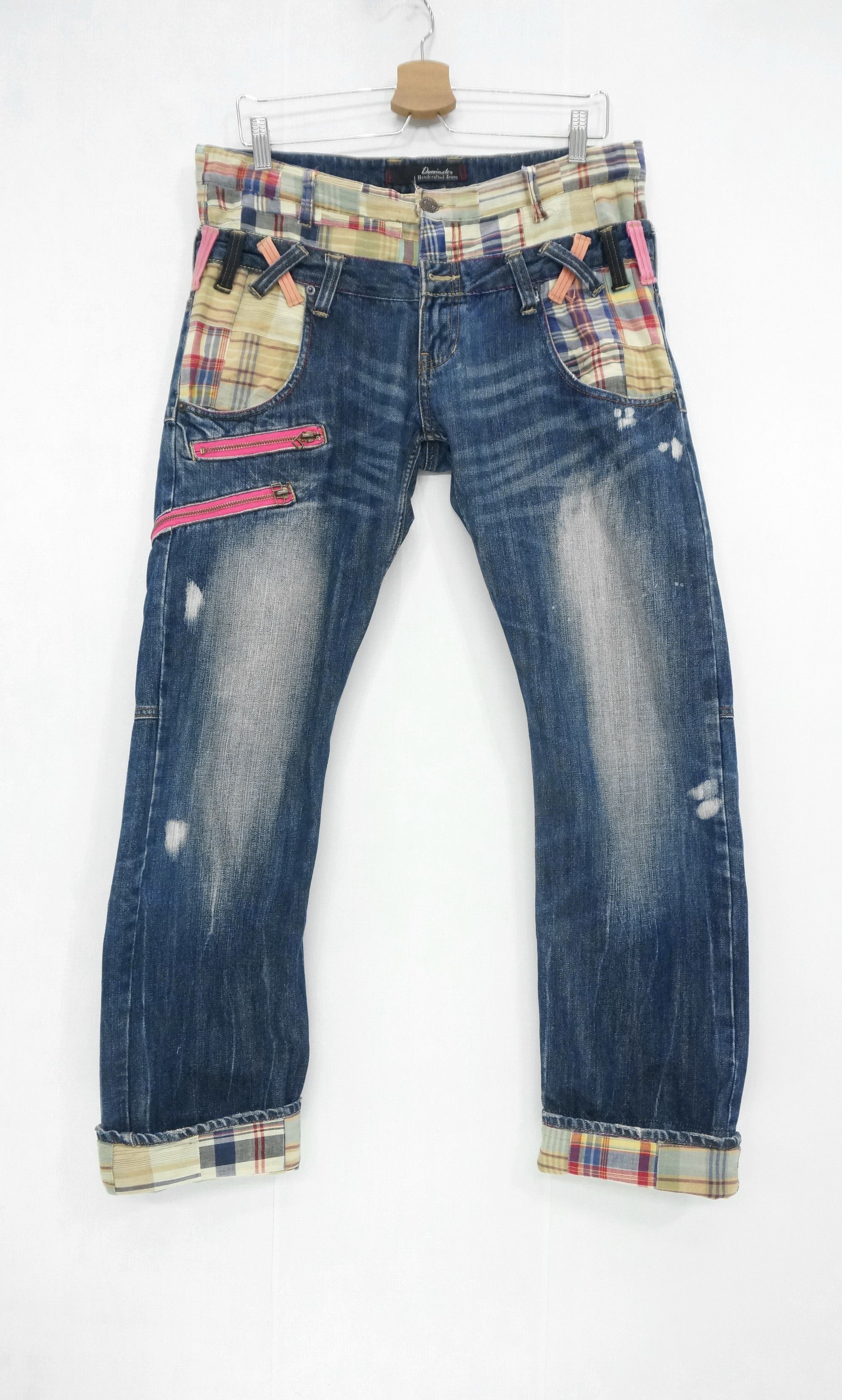 Vintage Fire 🔥 Handcraft DOMINATE Double Waist Japanese Jeans Size US 32 / EU 48 - 2 Thumbnail