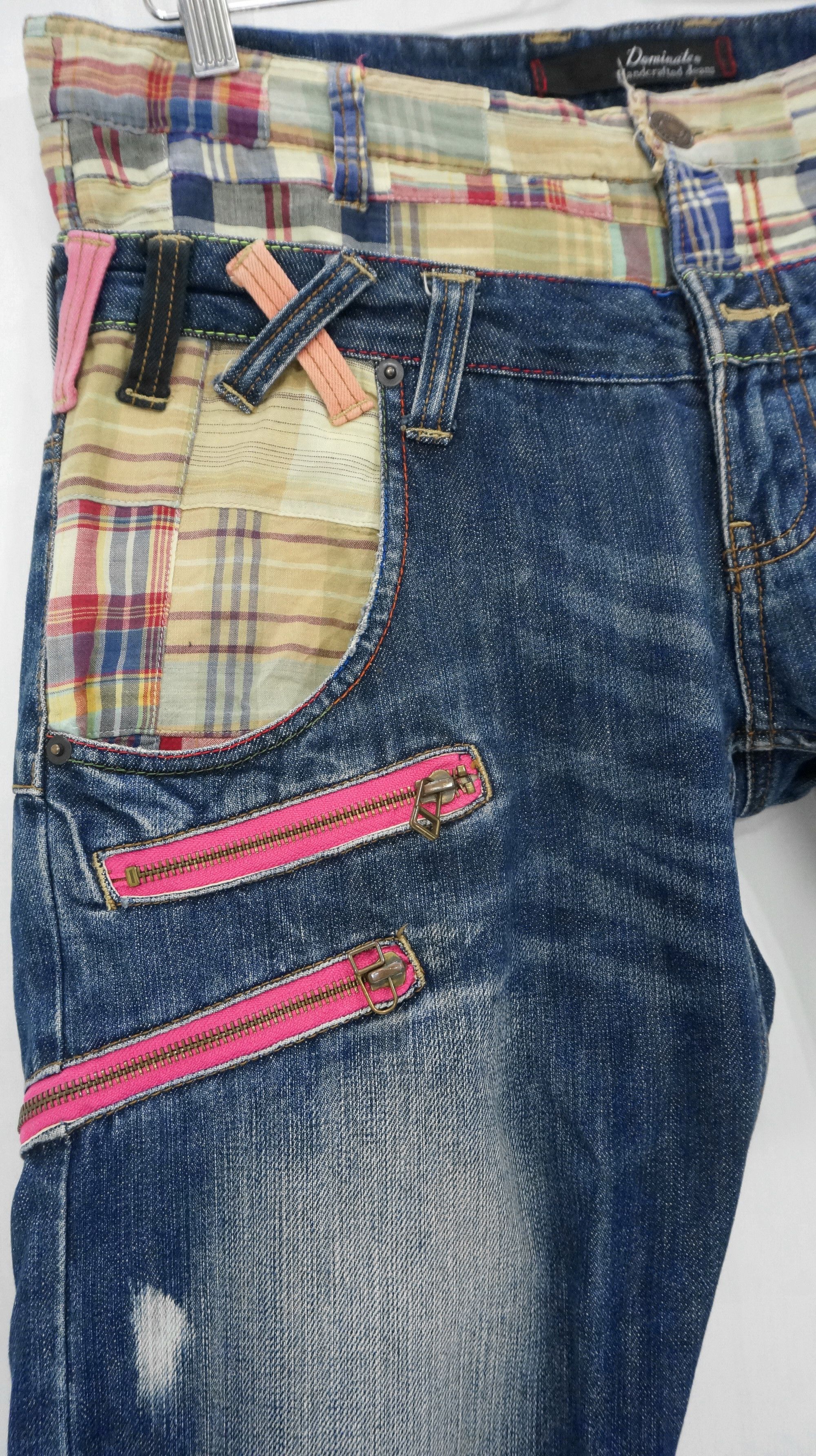 Vintage Fire 🔥 Handcraft DOMINATE Double Waist Japanese Jeans Size US 32 / EU 48 - 5 Thumbnail