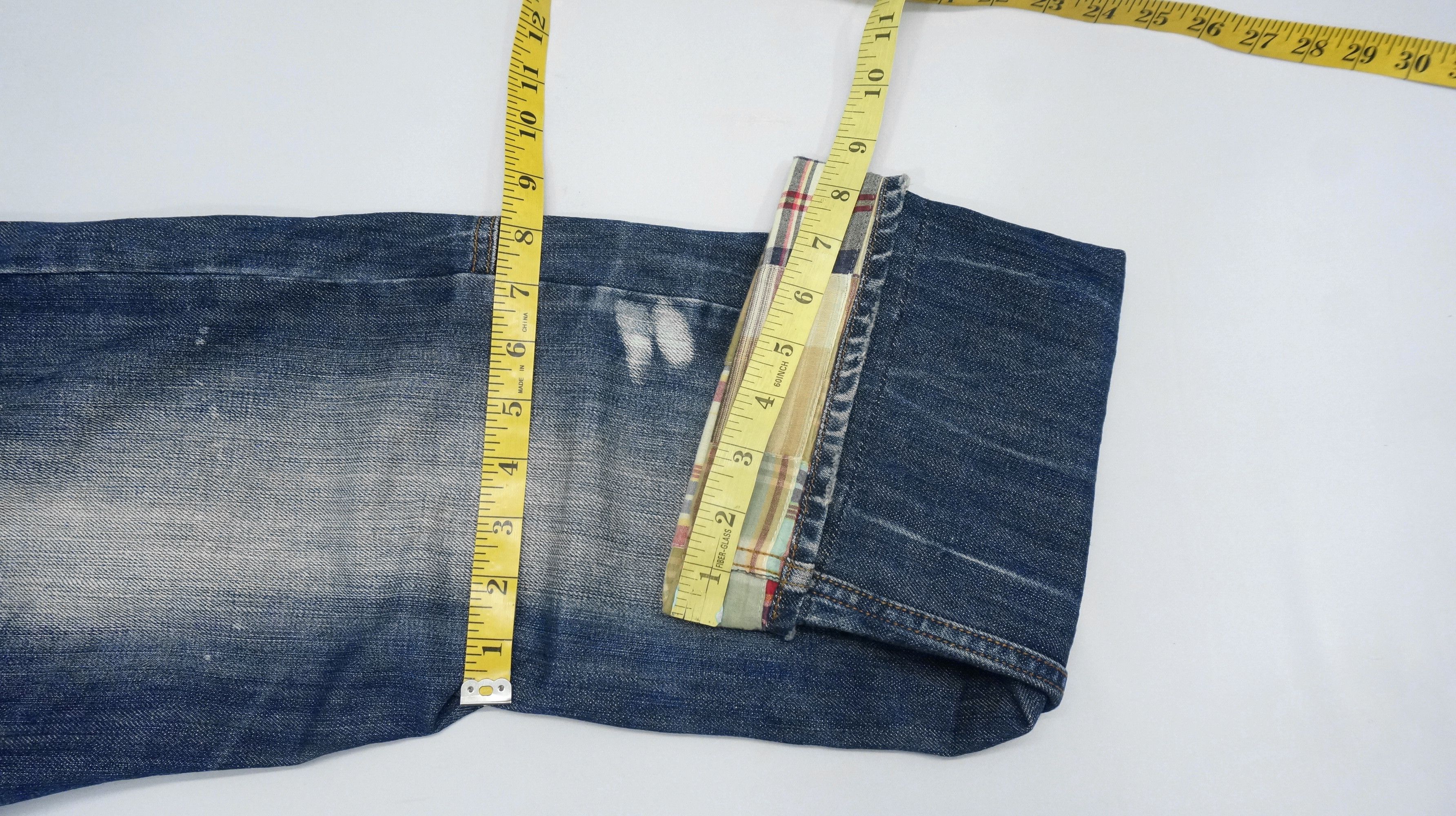 Vintage Fire 🔥 Handcraft DOMINATE Double Waist Japanese Jeans Size US 32 / EU 48 - 19 Thumbnail