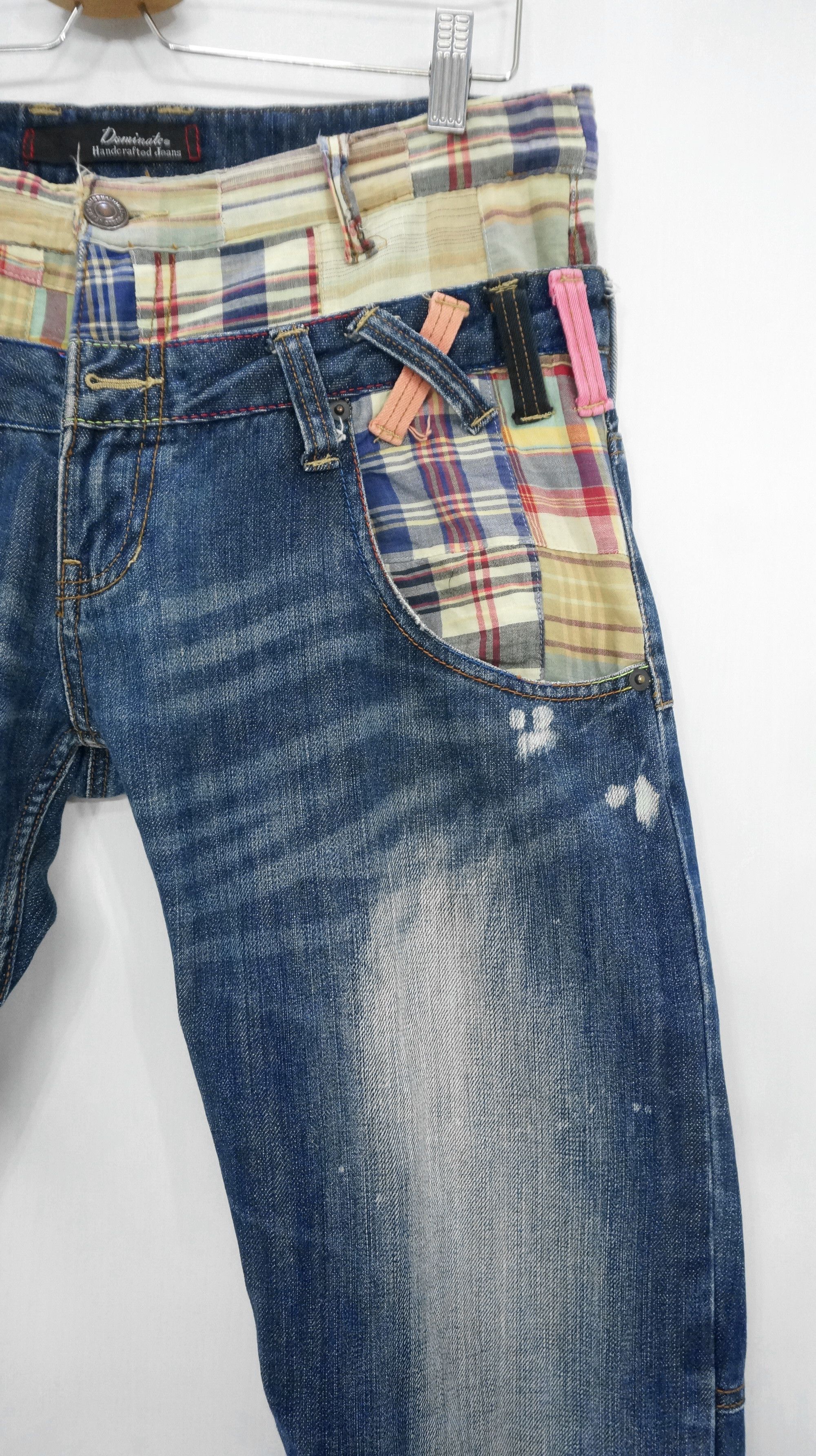 Vintage Fire 🔥 Handcraft DOMINATE Double Waist Japanese Jeans Size US 32 / EU 48 - 7 Thumbnail