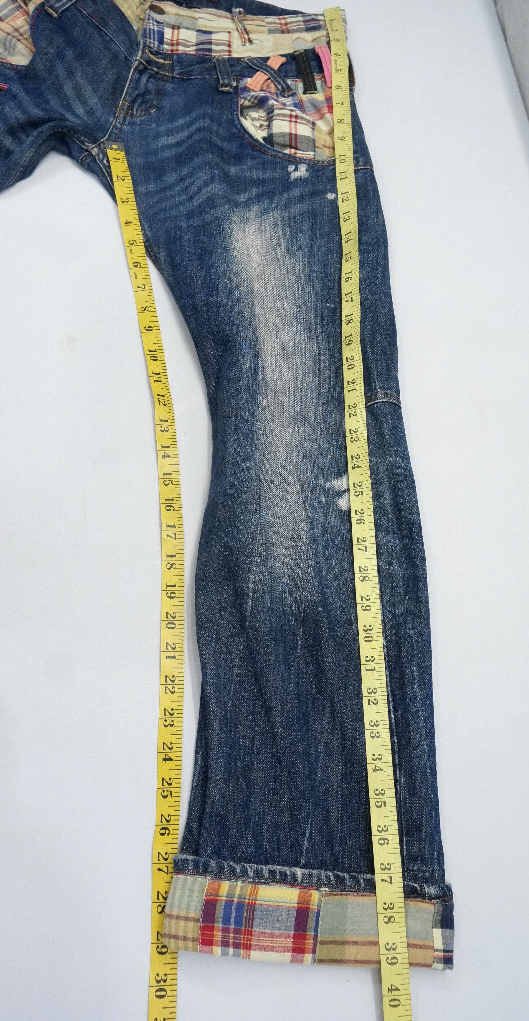 Vintage Fire 🔥 Handcraft DOMINATE Double Waist Japanese Jeans Size US 32 / EU 48 - 18 Thumbnail