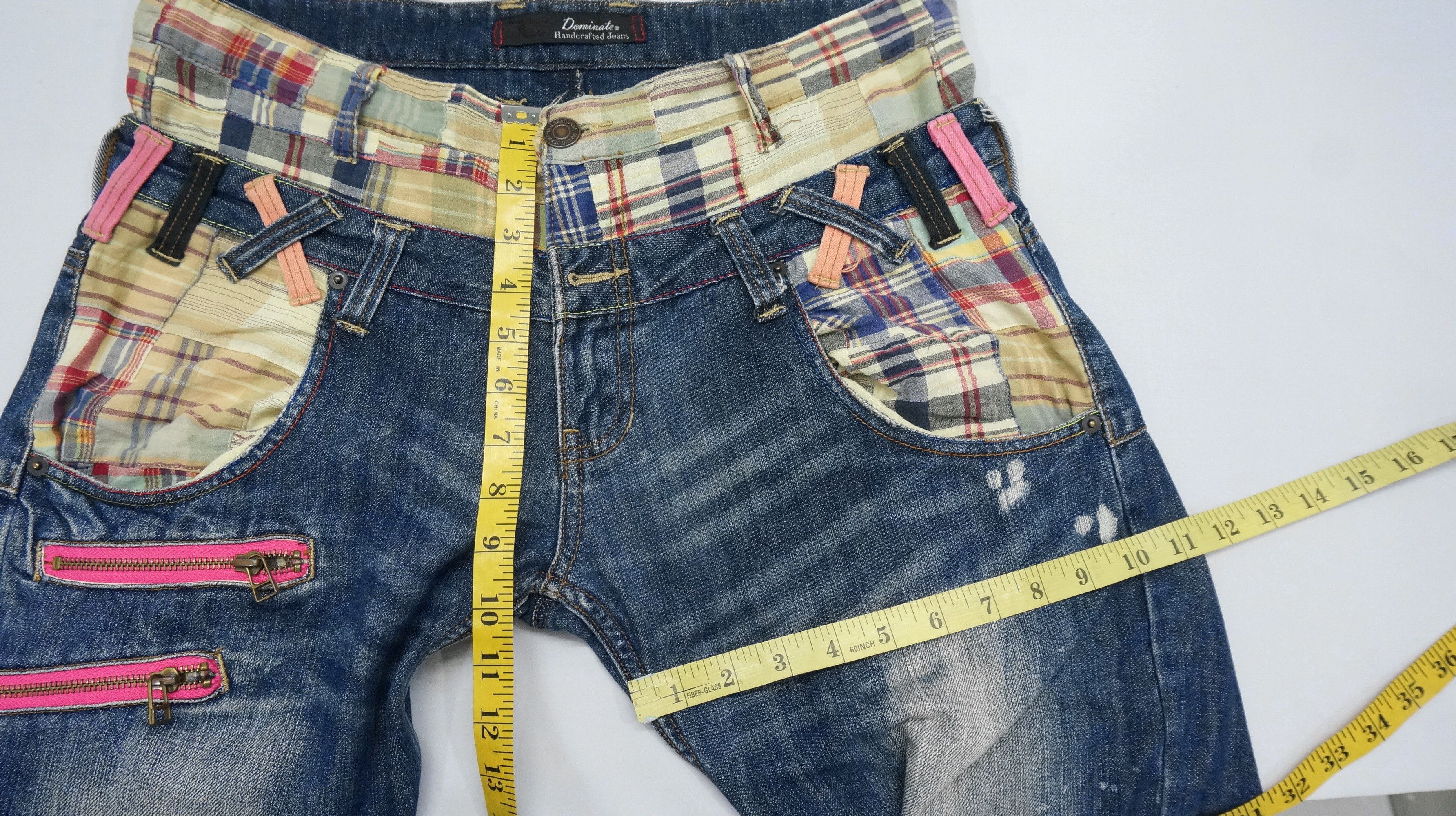 Vintage Fire 🔥 Handcraft DOMINATE Double Waist Japanese Jeans Size US 32 / EU 48 - 17 Thumbnail