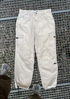 Vintage Nike white cargo parachute style trousers