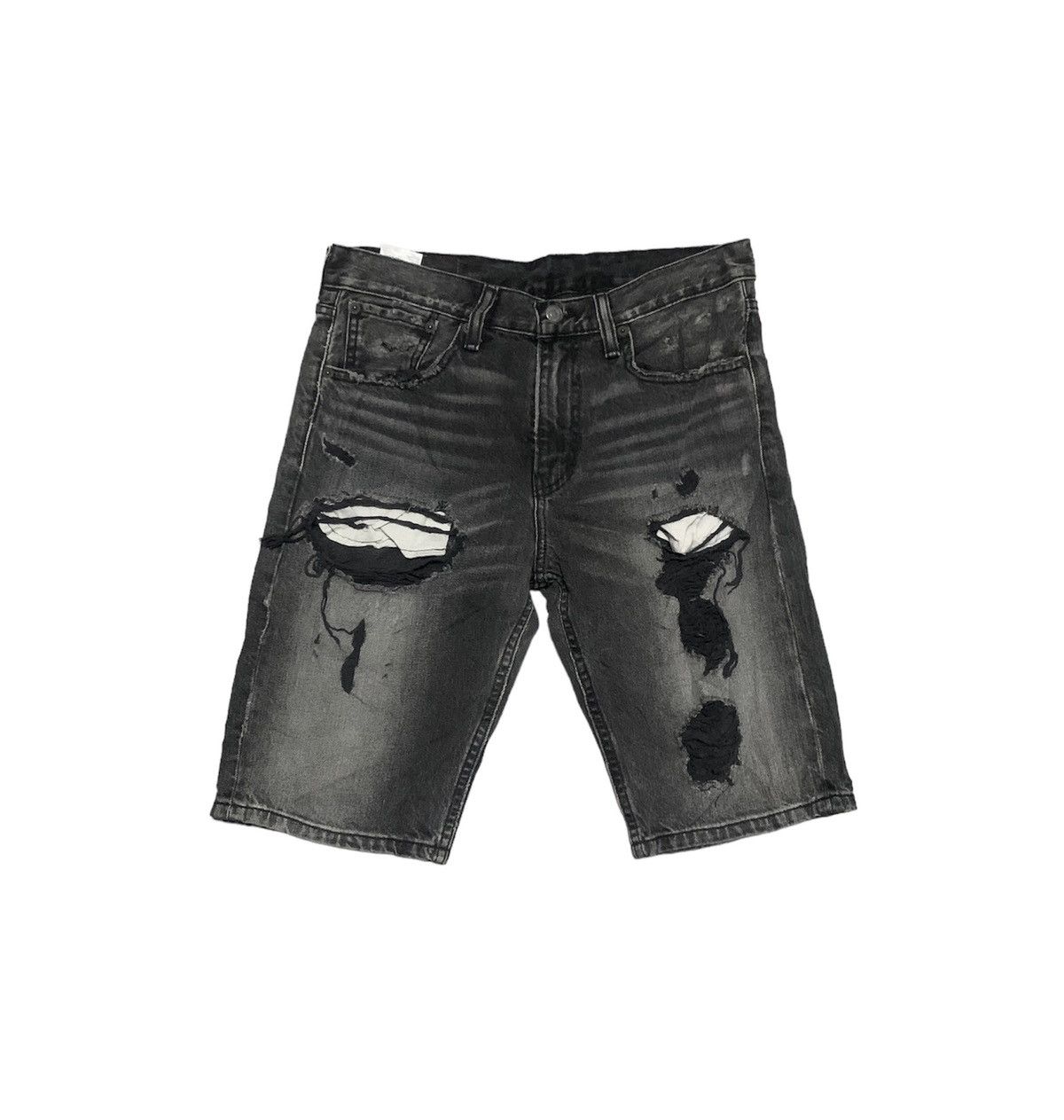 image of Distressed Denim x Levis Vintage 90's Levis 508 Faded Black Jeans Distressed Style in Black Denim (