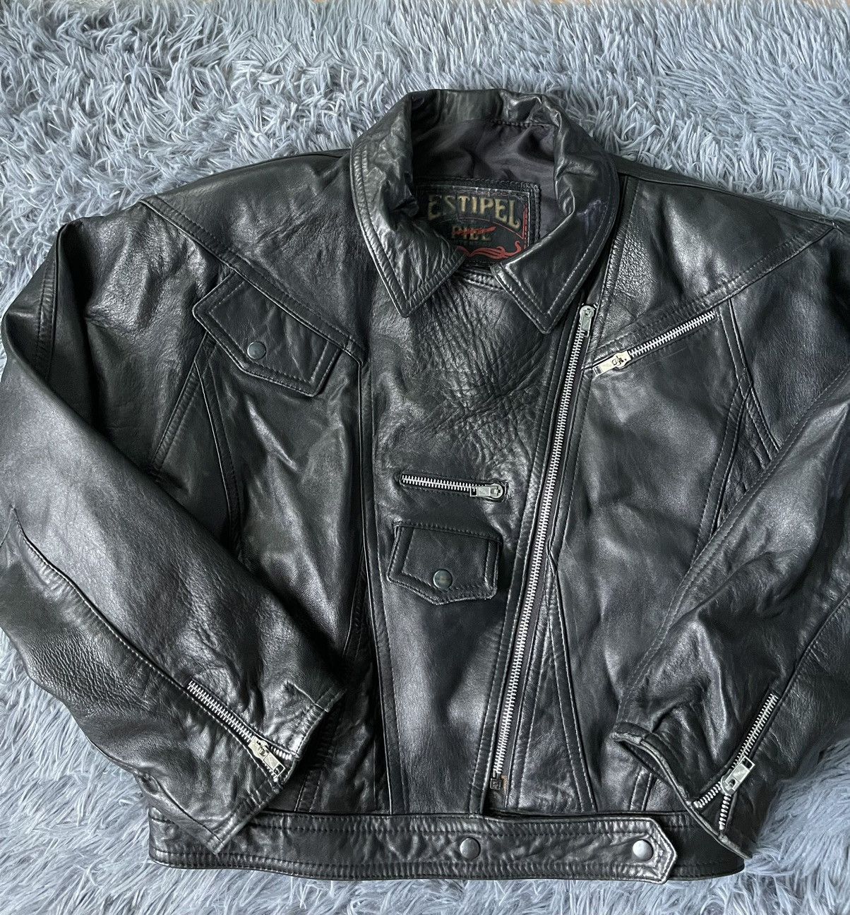 Vintage 90s vintage Avant Garde real leather biker jacket Size M / US 6-8 / IT 42-44 - 15 Thumbnail