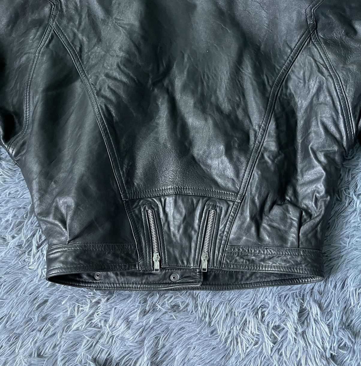 Vintage 90s vintage Avant Garde real leather biker jacket Size M / US 6-8 / IT 42-44 - 13 Thumbnail