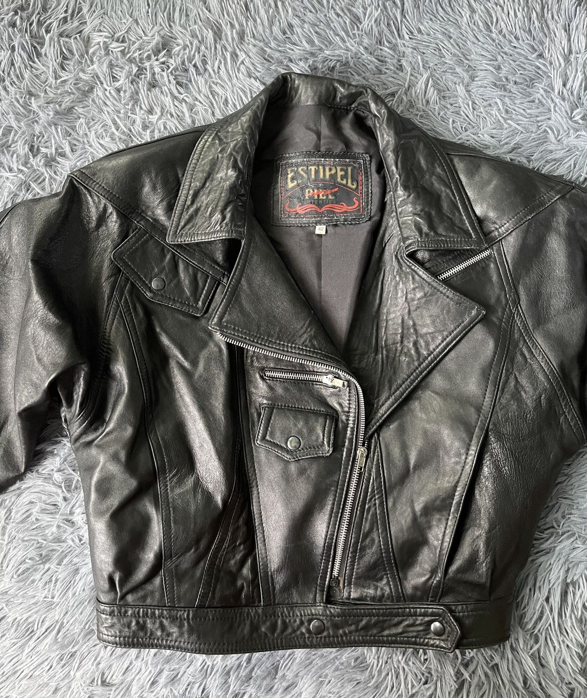 Vintage 90s vintage Avant Garde real leather biker jacket Size M / US 6-8 / IT 42-44 - 5 Thumbnail