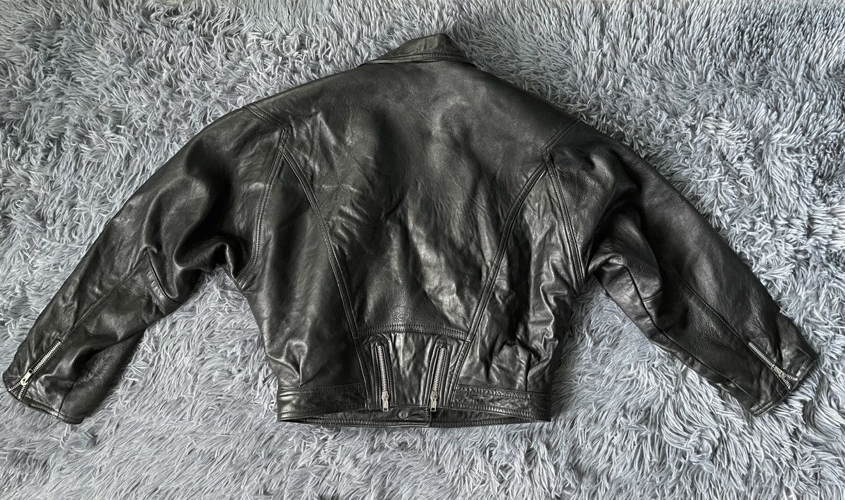 Vintage 90s vintage Avant Garde real leather biker jacket Size M / US 6-8 / IT 42-44 - 12 Thumbnail