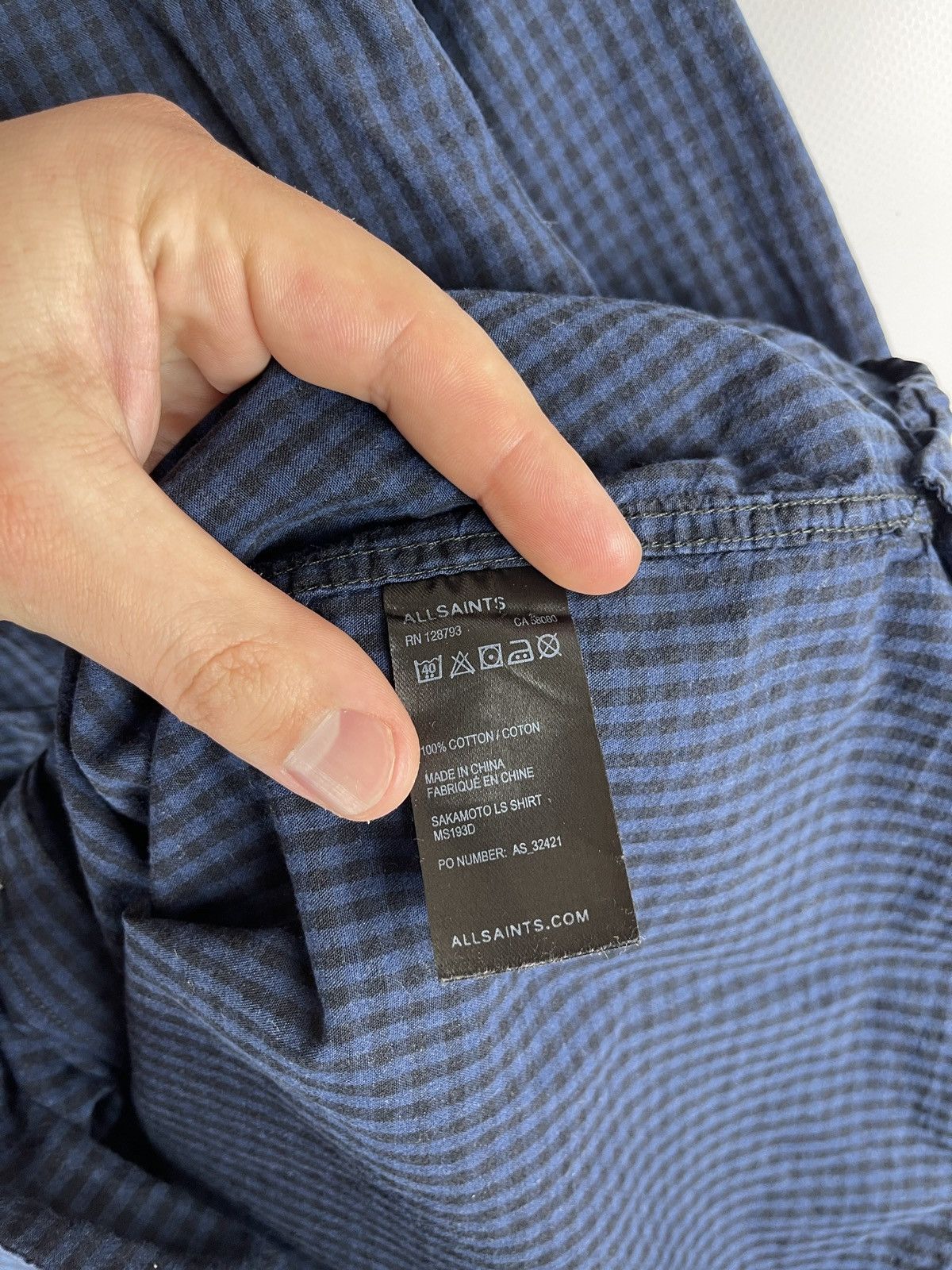 Allsaints Allsaints Sakamoto long sleeve shirt checkered flannel Size US S / EU 44-46 / 1 - 8 Thumbnail