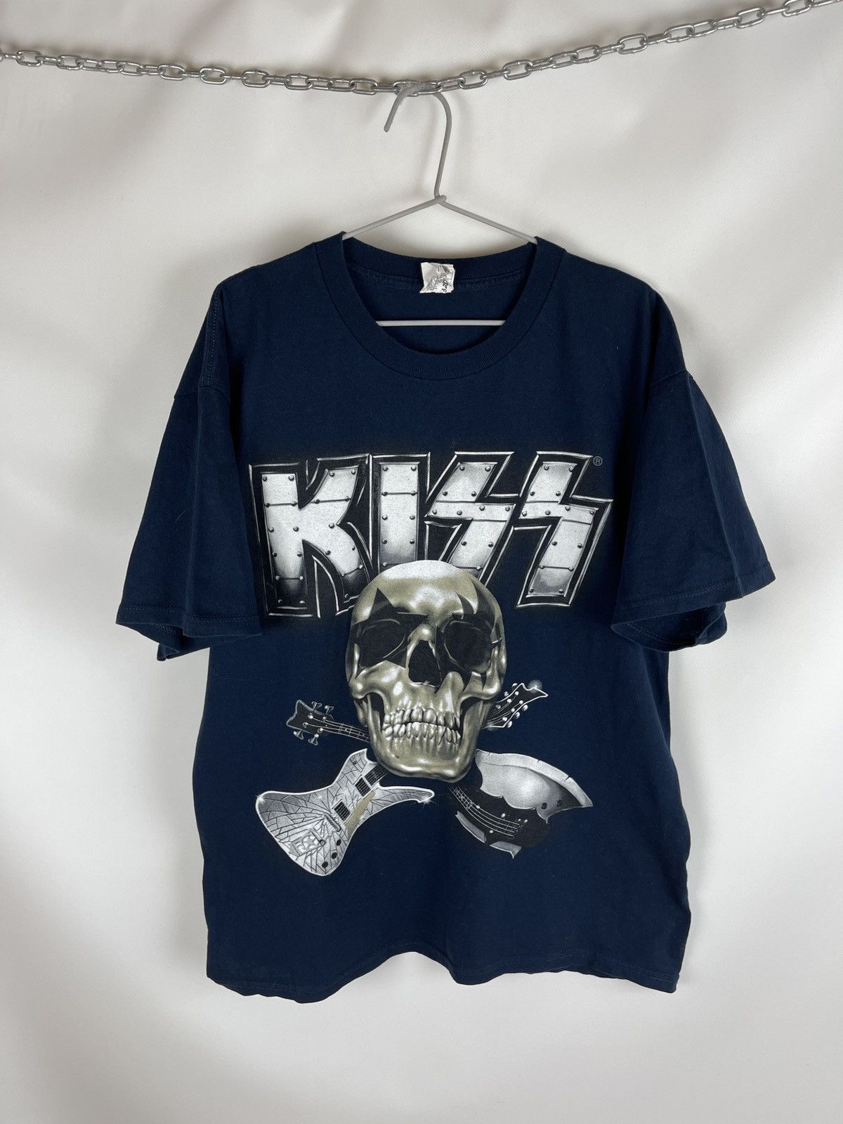 Vintage Alstyle KISS vintage y2k navy blue big print band tee shirt ...