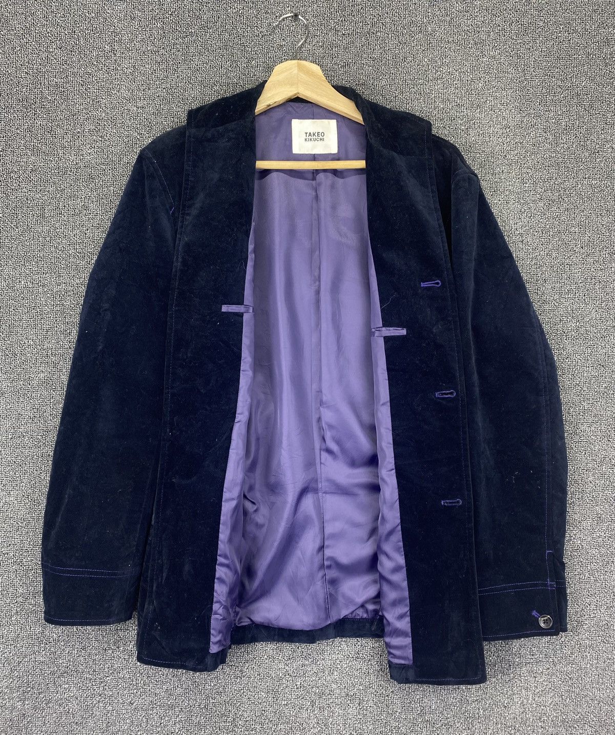 Takeo Kikuchi Vintage Takeo Kikuchi Designer Velvet Blazer Coats Jacket Size XS / US 0-2 / IT 36-38 - 6 Thumbnail