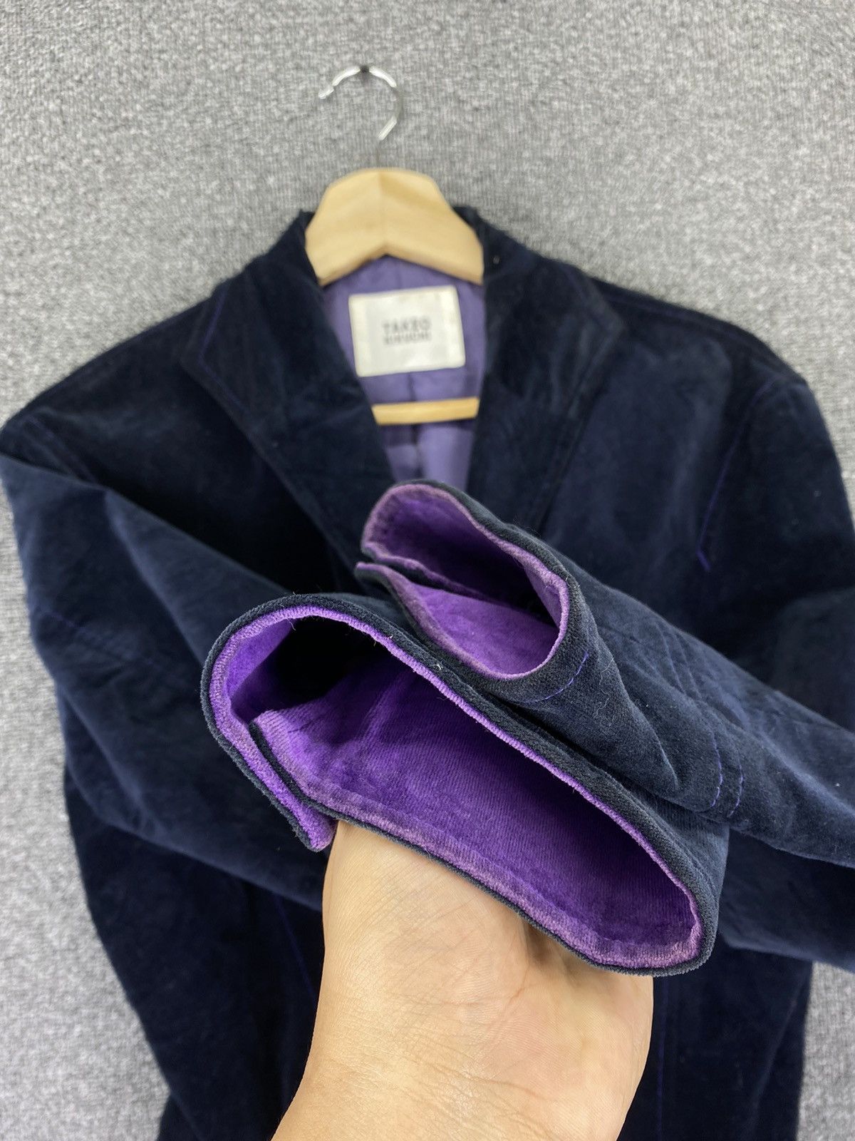 Takeo Kikuchi Vintage Takeo Kikuchi Designer Velvet Blazer Coats Jacket Size XS / US 0-2 / IT 36-38 - 8 Thumbnail