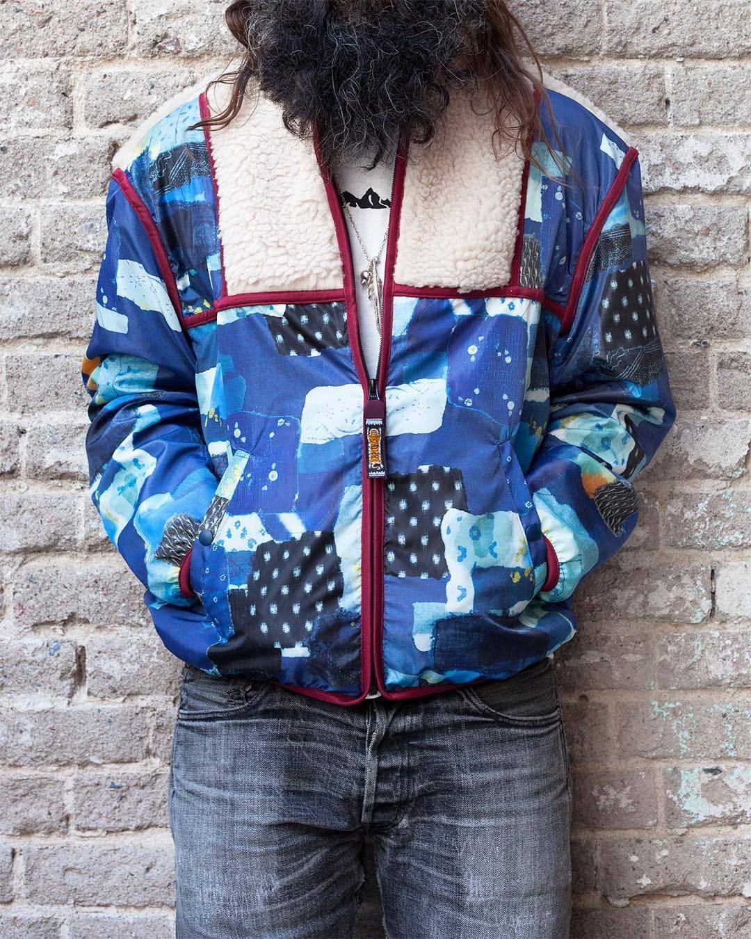 Kapital Kapital FW19 Boro Print x Boa Fleece Jacket Size US M / EU 48-50 / 2 - 10 Thumbnail
