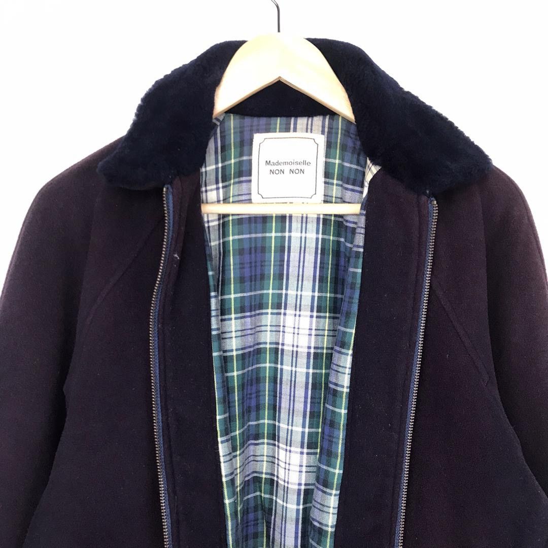 Issey Miyake × Mademoiselle Non Non Vintage Mademoiselle Non Non faded wool bomber Jacket Size US M / EU 48-50 / 2 - 6 Thumbnail