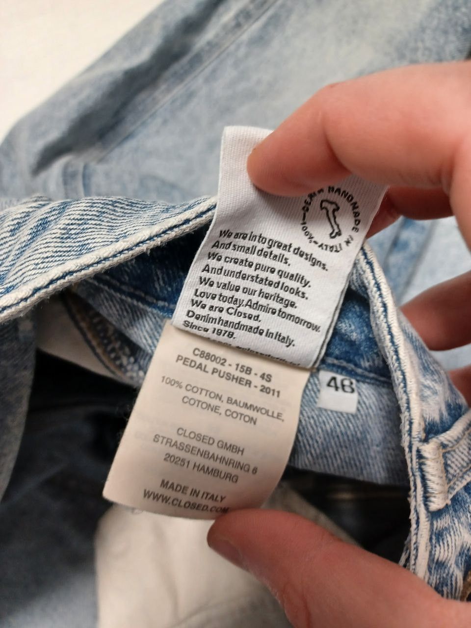 CLOSED Made in Italy Closed pedal pusher jeans handmade Size 32" / US 10 / IT 46 - 9 Thumbnail