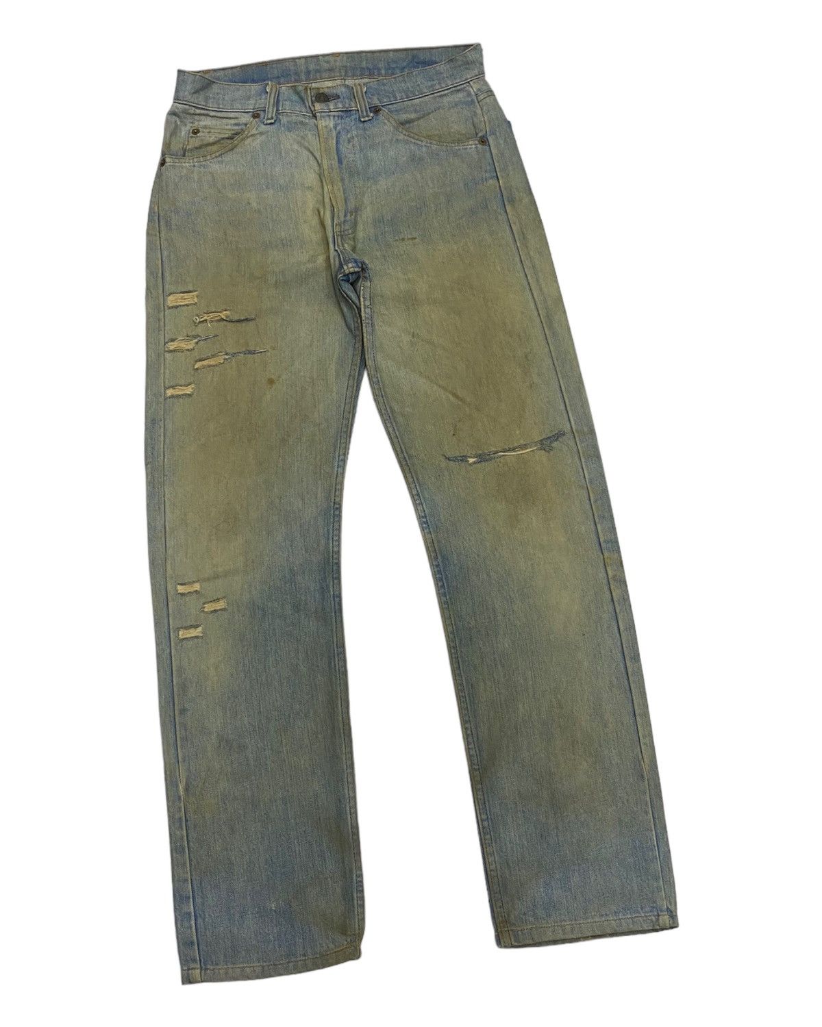 JNCO × Levi's × Vintage VTG🔥LEVIS ORANGE TAB 505 #8 DISTRESSED DENIM JEANS Size US 31 - 12 Thumbnail