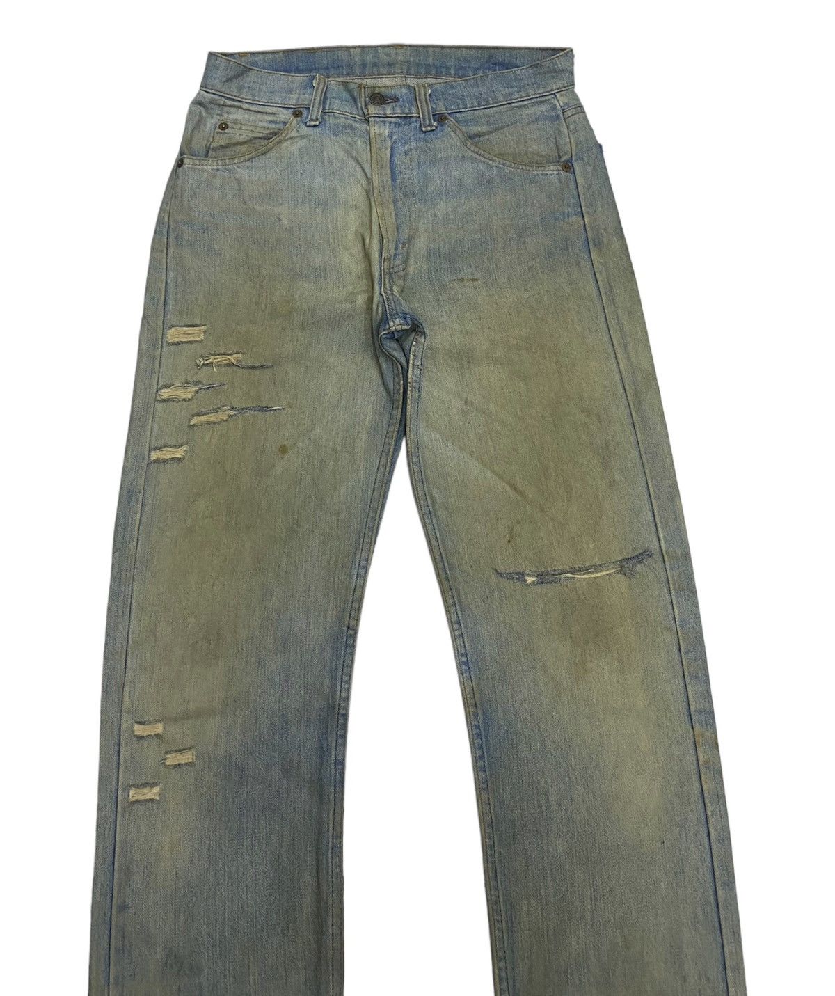 JNCO × Levi's × Vintage VTG🔥LEVIS ORANGE TAB 505 #8 DISTRESSED DENIM JEANS Size US 31 - 2 Thumbnail