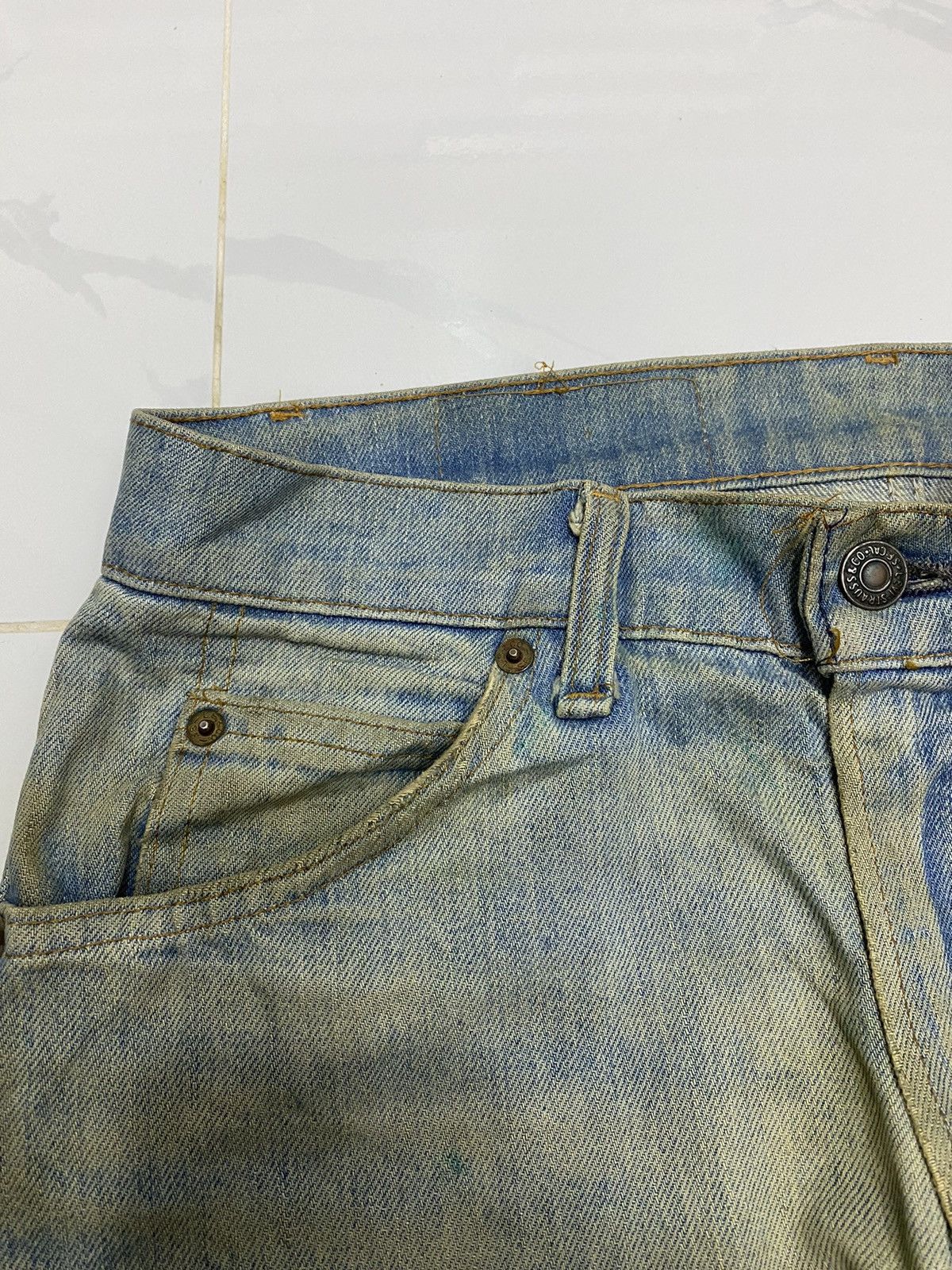 JNCO × Levi's × Vintage VTG🔥LEVIS ORANGE TAB 505 #8 DISTRESSED DENIM JEANS Size US 31 - 7 Thumbnail