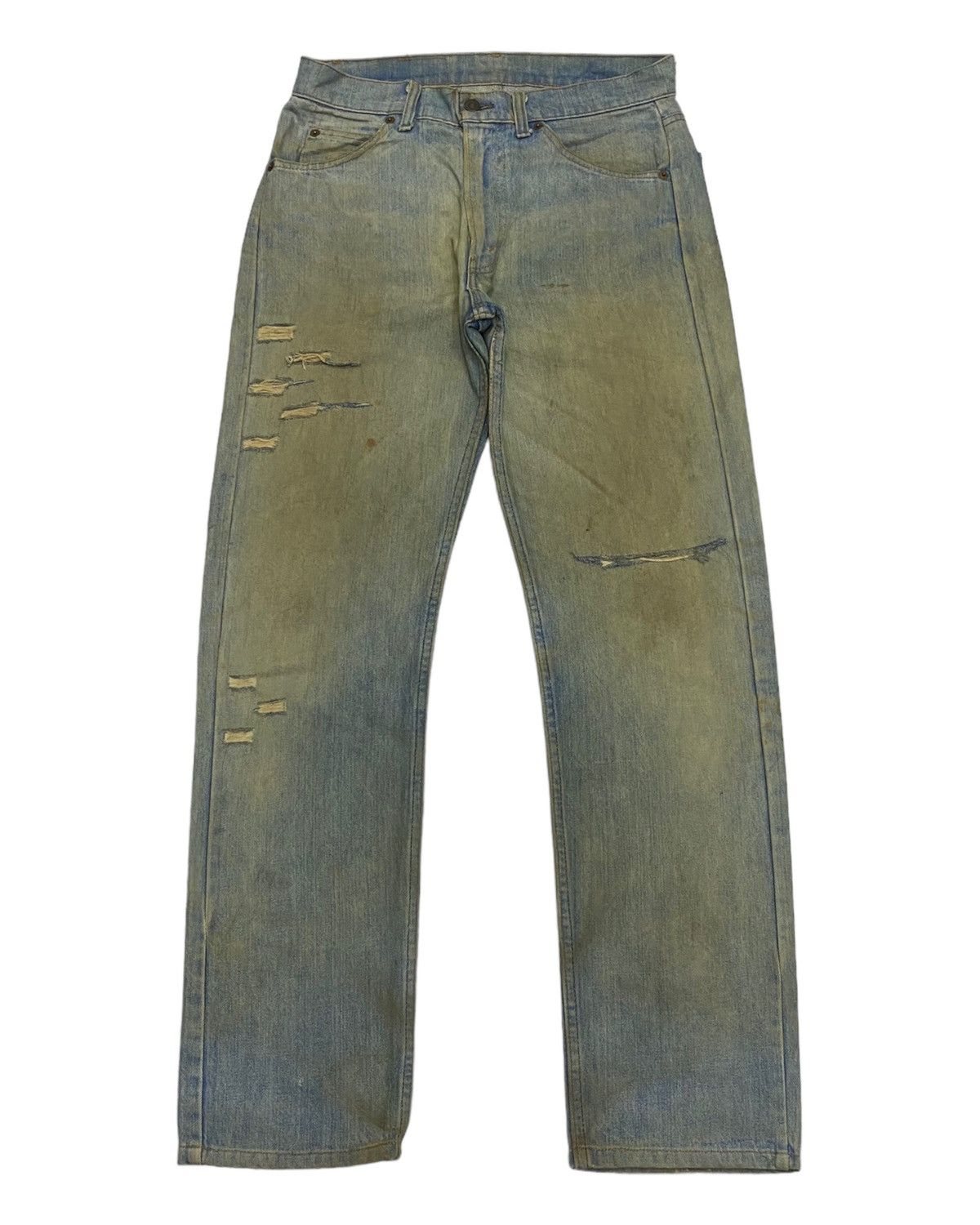 JNCO × Levi's × Vintage VTG🔥LEVIS ORANGE TAB 505 #8 DISTRESSED DENIM JEANS Size US 31 - 1 Thumbnail
