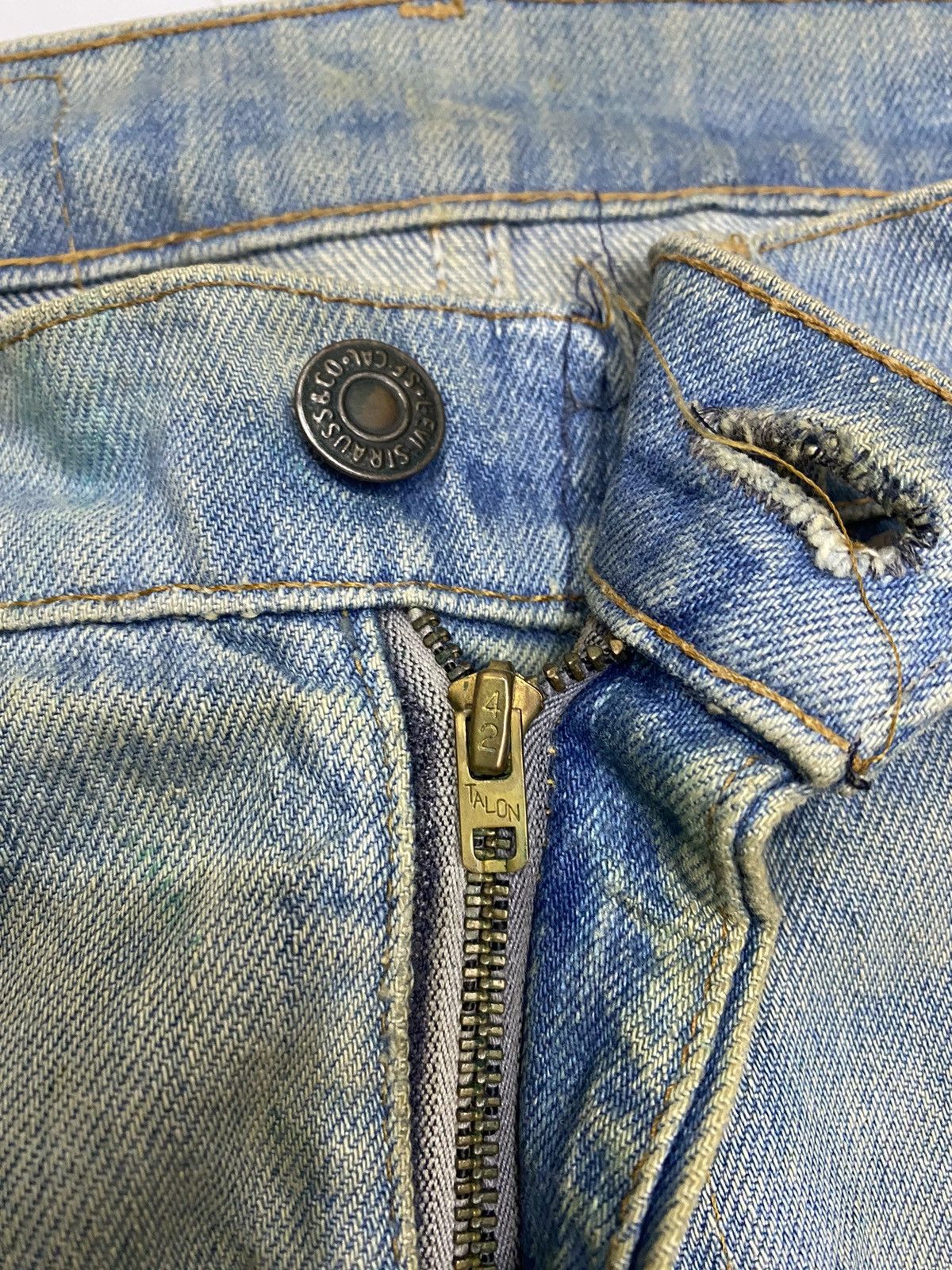 JNCO × Levi's × Vintage VTG🔥LEVIS ORANGE TAB 505 #8 DISTRESSED DENIM JEANS Size US 31 - 9 Thumbnail