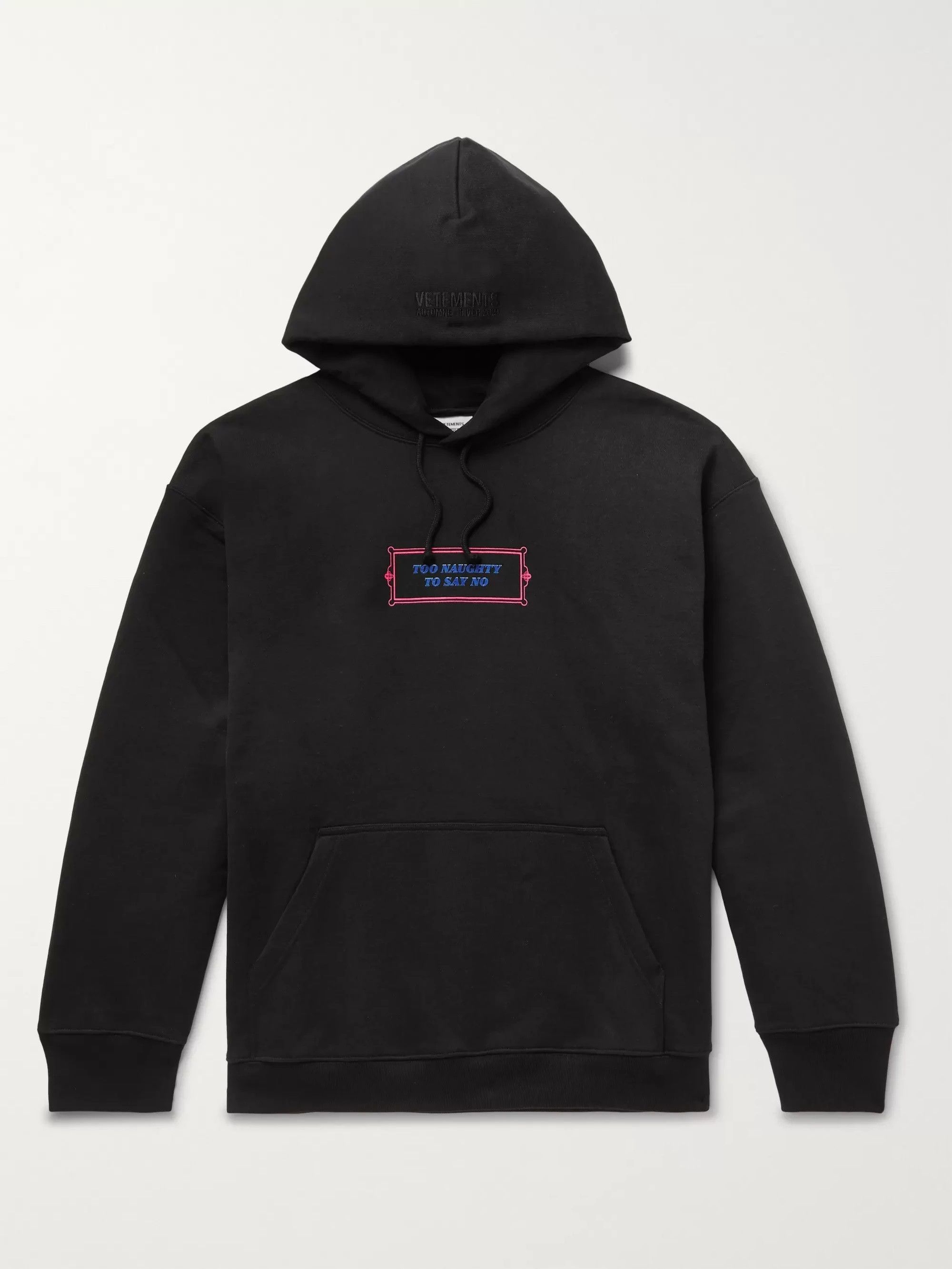 Vetements Vetements 'Too Naughty To Say No' Black Hoodie Size US S / EU 44-46 / 1 - 1 Thumbnail