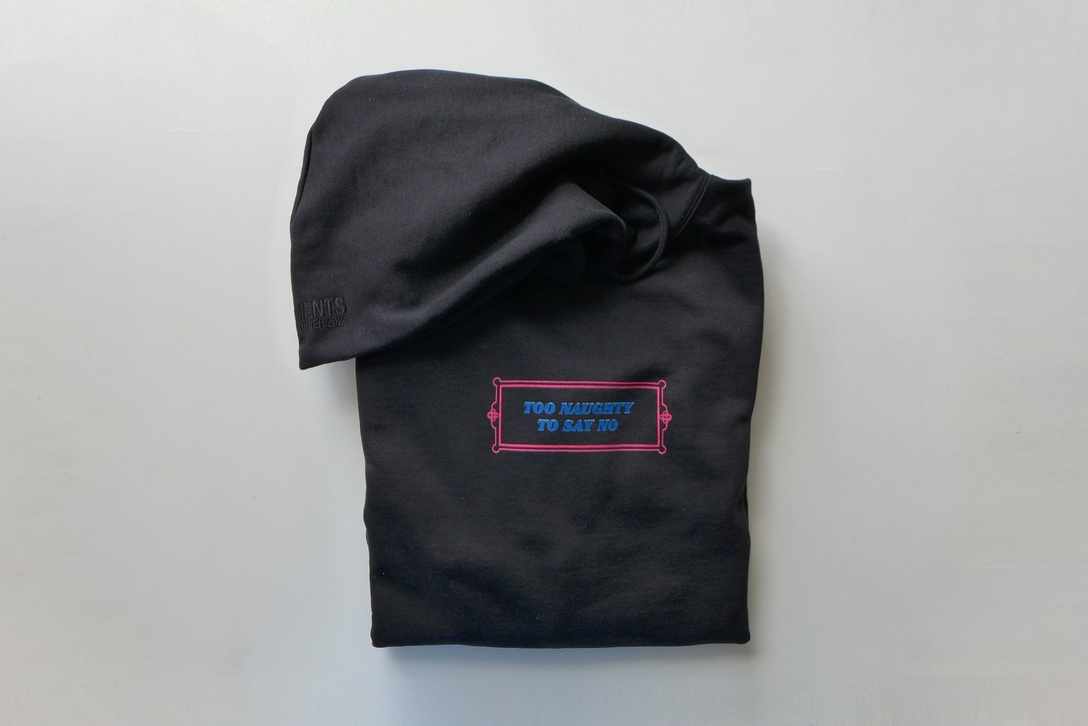 Vetements Vetements 'Too Naughty To Say No' Black Hoodie Size US S / EU 44-46 / 1 - 6 Thumbnail