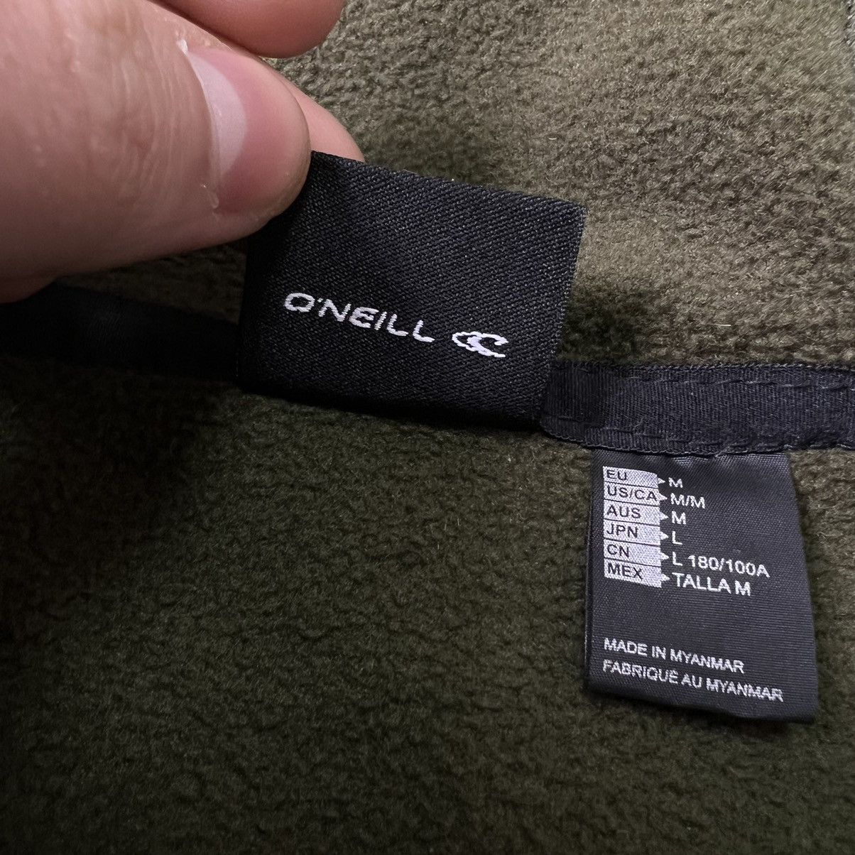 O'Neill O’neill Fleece Hoodie pullover spellout khaki green y2k Size US M / EU 48-50 / 2 - 10 Thumbnail