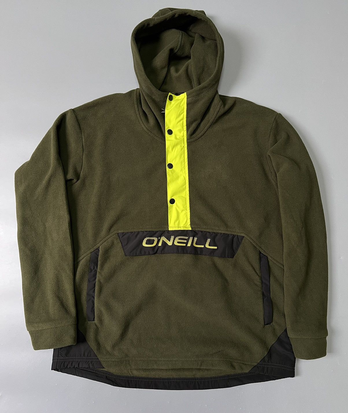O'Neill O’neill Fleece Hoodie pullover spellout khaki green y2k Size US M / EU 48-50 / 2 - 1 Thumbnail