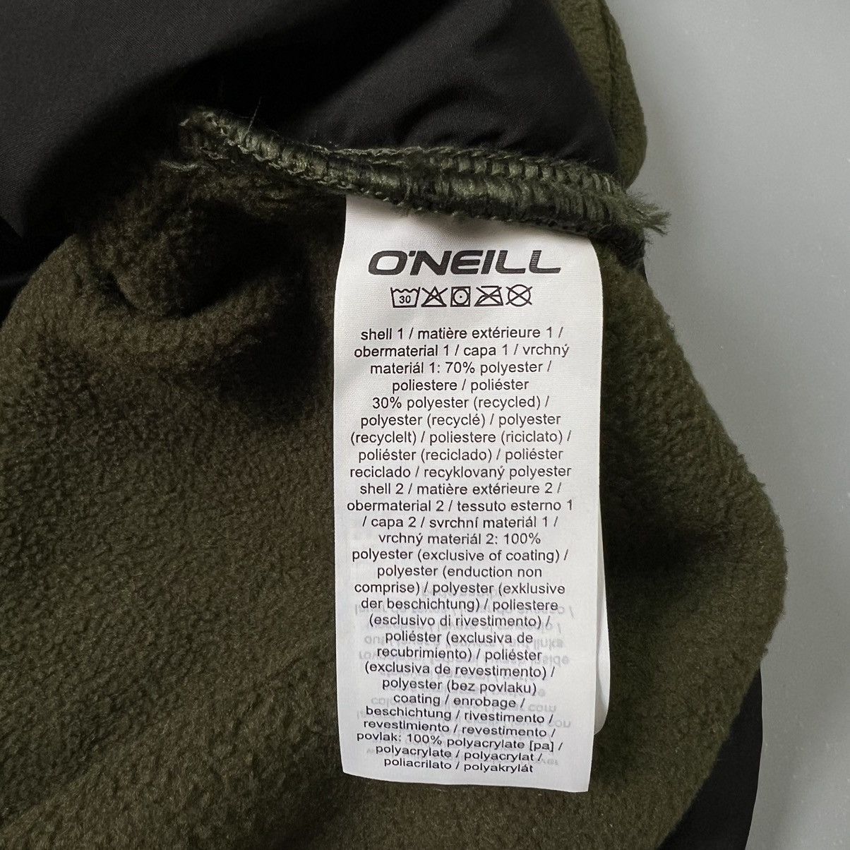 O'Neill O’neill Fleece Hoodie pullover spellout khaki green y2k Size US M / EU 48-50 / 2 - 11 Thumbnail