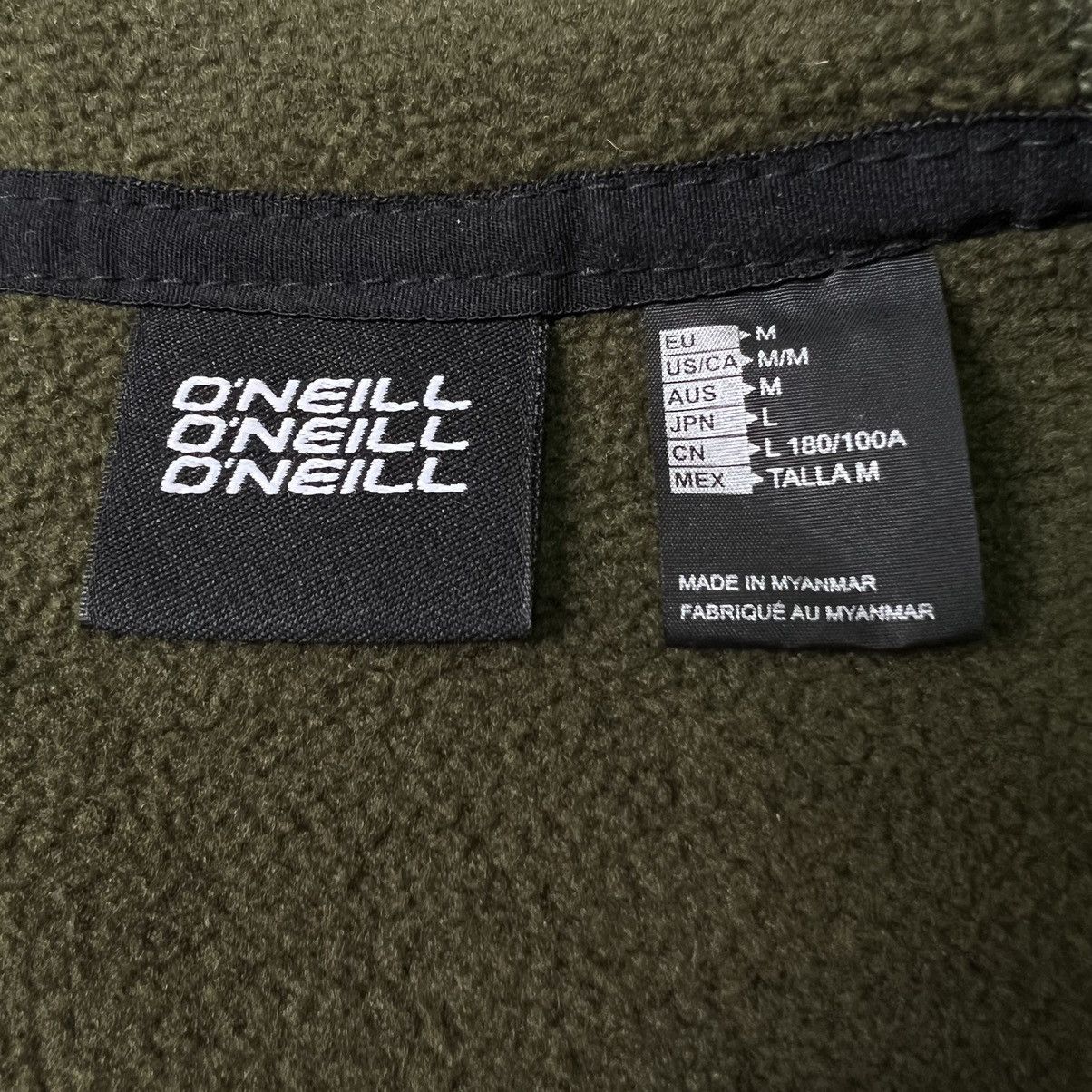 O'Neill O’neill Fleece Hoodie pullover spellout khaki green y2k Size US M / EU 48-50 / 2 - 9 Thumbnail