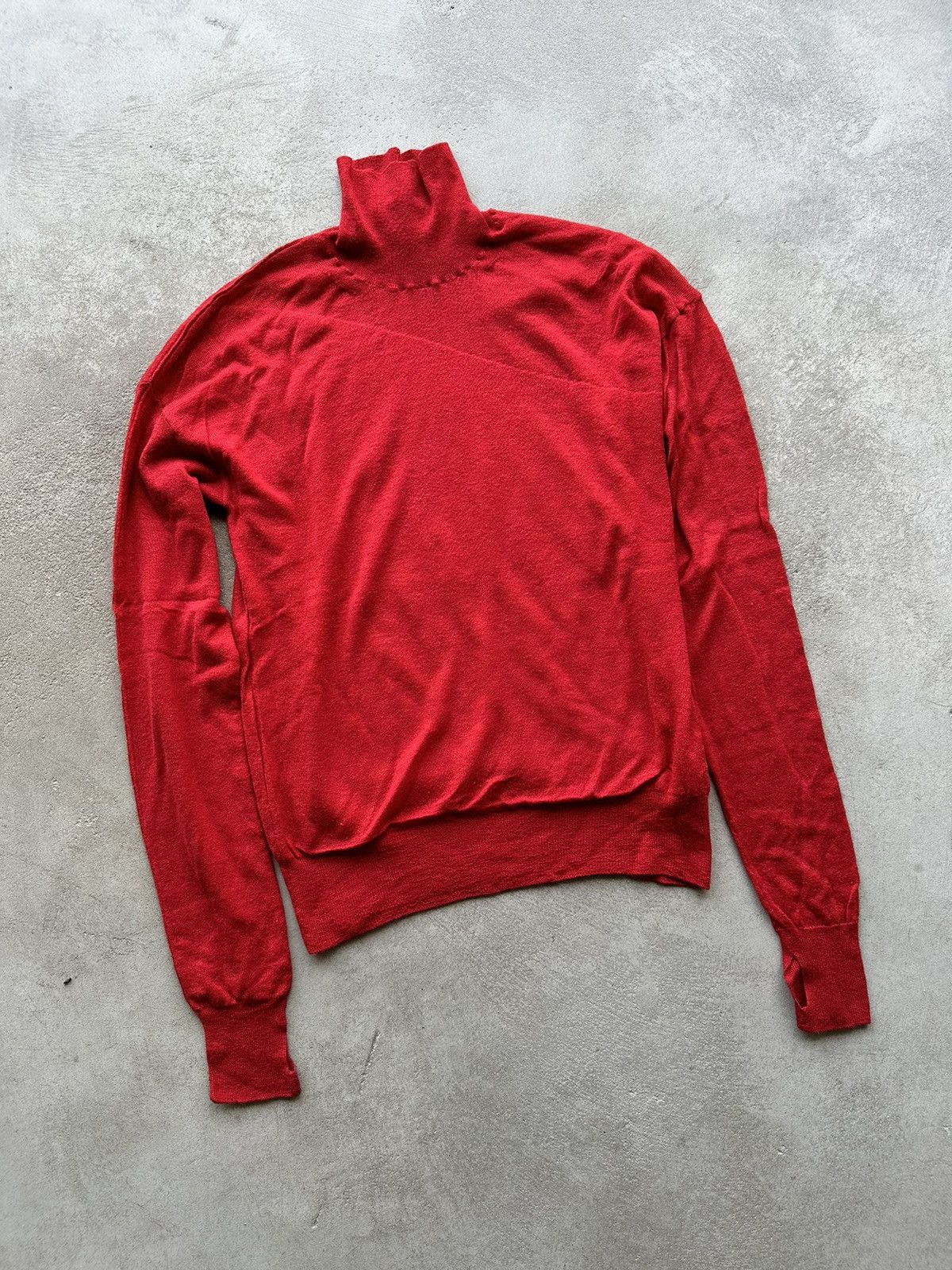 image of Helmut Lang Silk Sweater in Red, Women's (Size Small)