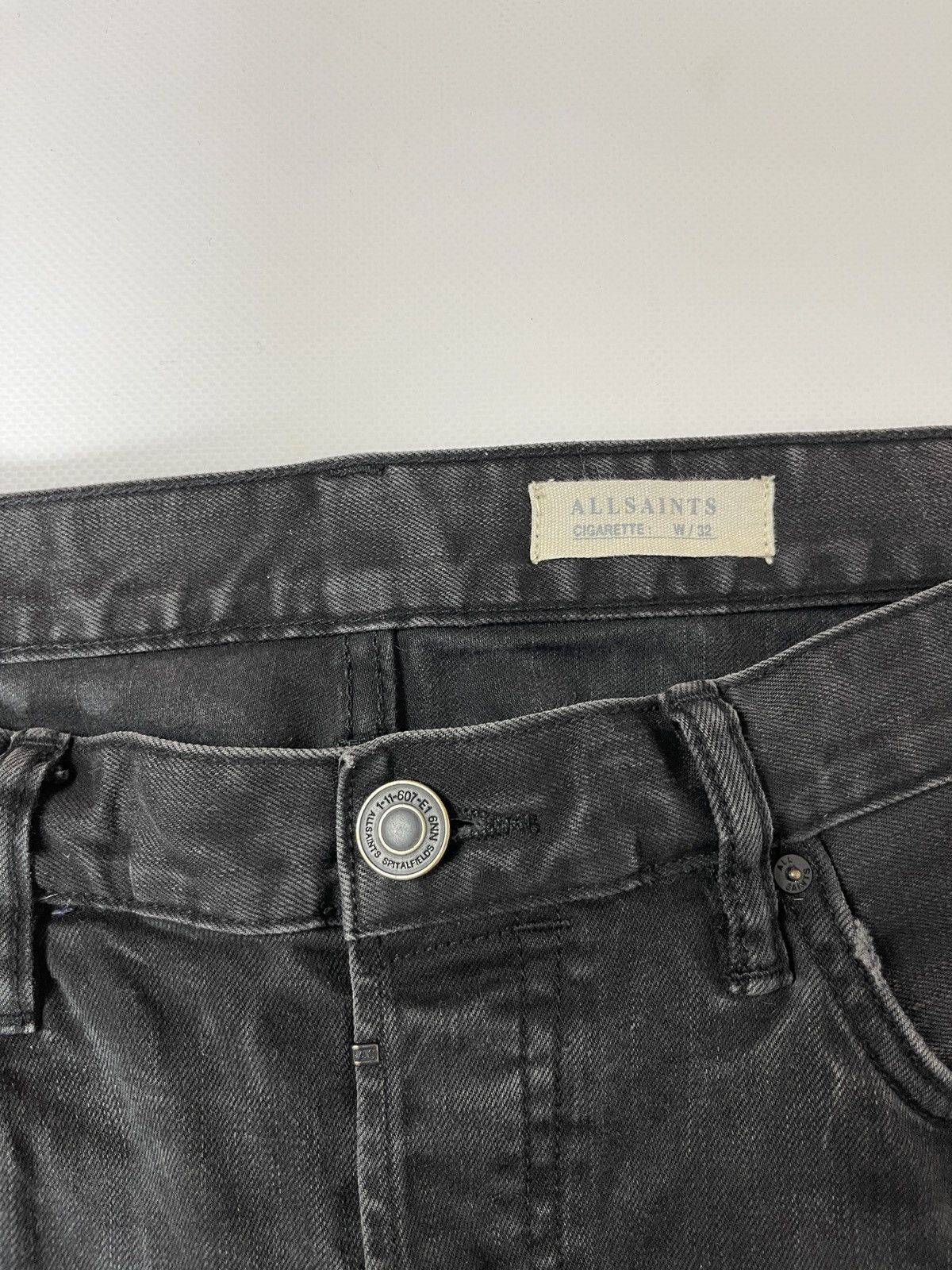 Allsaints Allsaints Naniwa Cigarette faded denim jeans pants Size US 32 / EU 48 - 9 Thumbnail