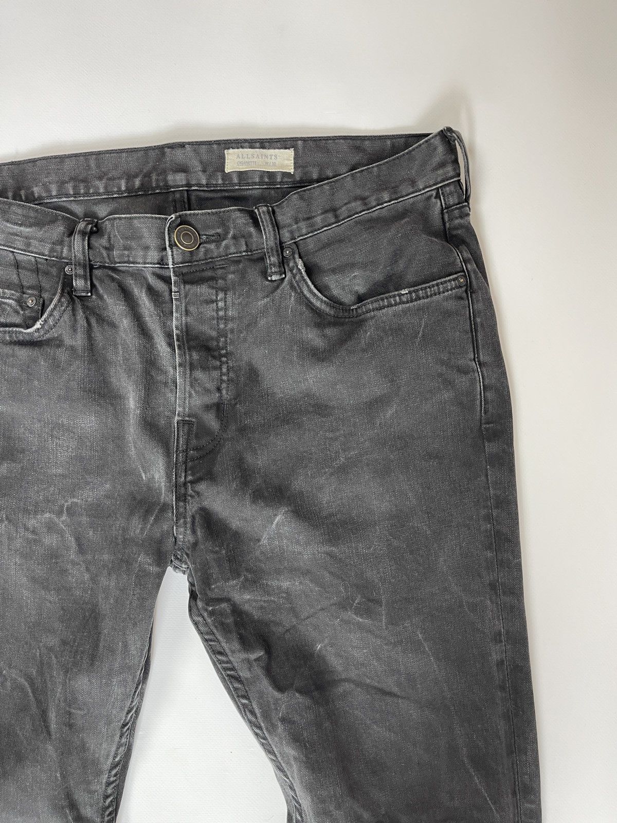 Allsaints Allsaints Naniwa Cigarette faded denim jeans pants Size US 32 / EU 48 - 7 Thumbnail