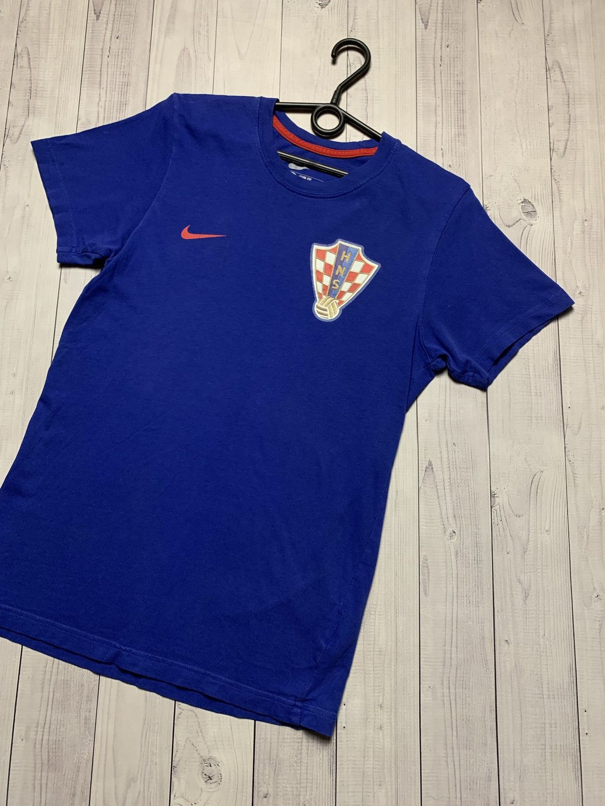 Nike × Vintage Vintage Nike Croatia soccer tee blue logo size S Size US S / EU 44-46 / 1 - 3 Thumbnail