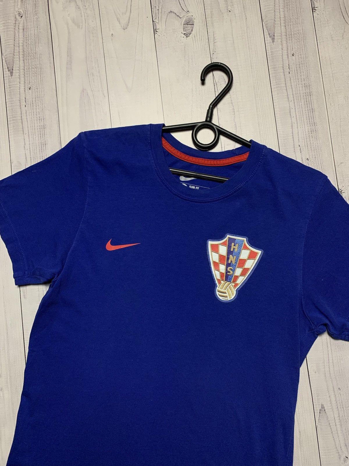 Nike × Vintage Vintage Nike Croatia soccer tee blue logo size S Size US S / EU 44-46 / 1 - 2 Thumbnail