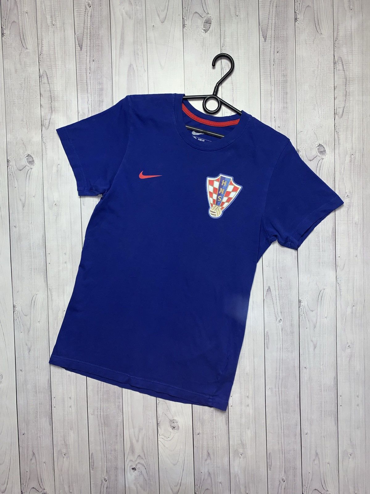 Nike × Vintage Vintage Nike Croatia soccer tee blue logo size S Size US S / EU 44-46 / 1 - 1 Thumbnail