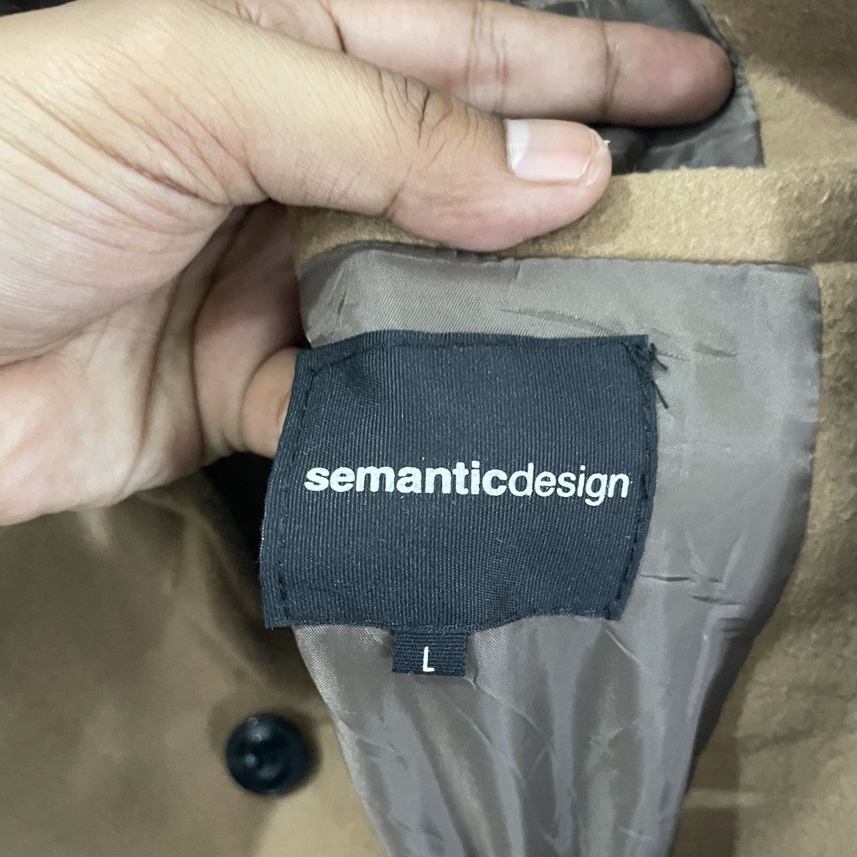 Japanese Brand Vintage Sematic Design Wool Coat Jacket Size US M / EU 48-50 / 2 - 5 Thumbnail